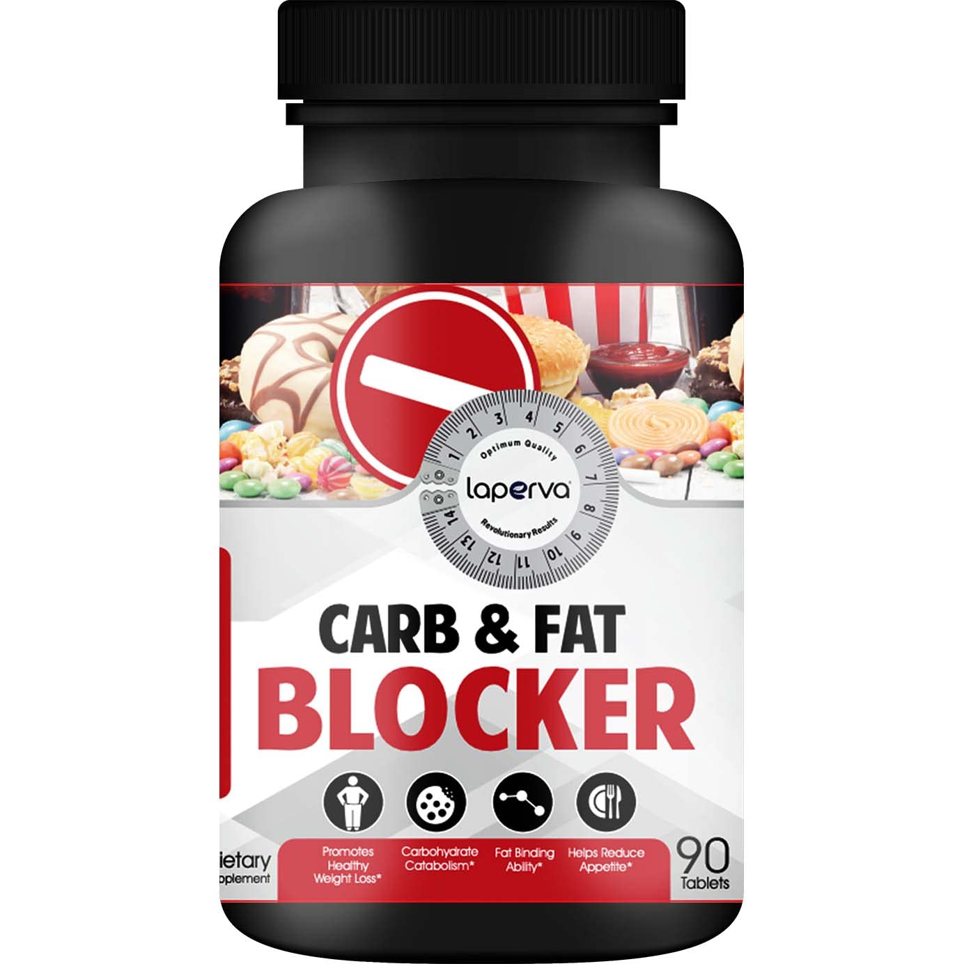 laperva Carb Fat Blocker | Carb & Fat Blocker - Promote Healthy Weight Loss, Carbohydrates Catabolism, Helps Reduce Appetite (90 Tablets)