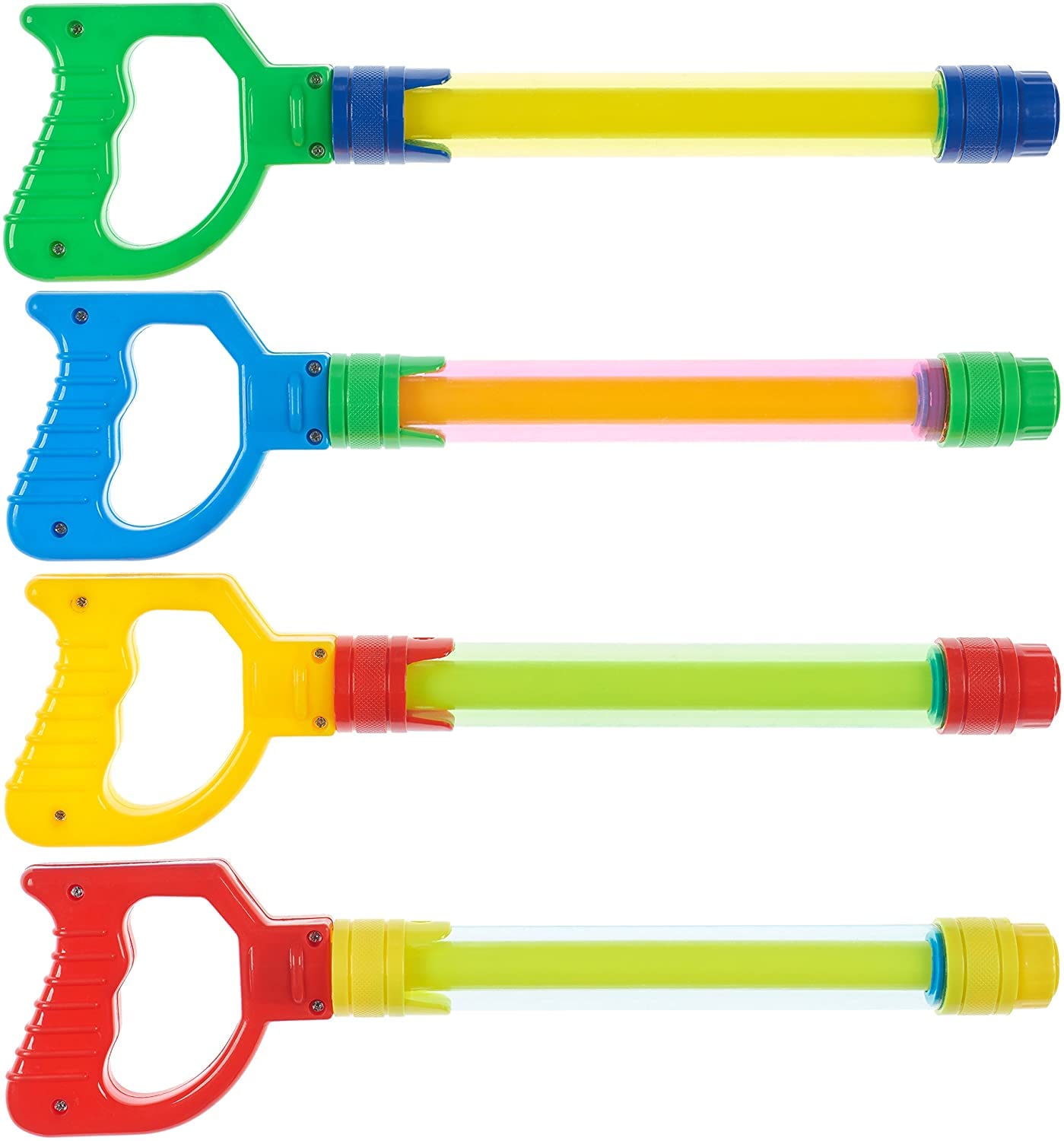 Prextex 4 Pack Water Shooter with Easy Grip Handles | Water Blaster with Easy Grip Handles | Water Squirter | Water Gun | Fun Summer Pool Toys | Great for Pool Games and Beach Party