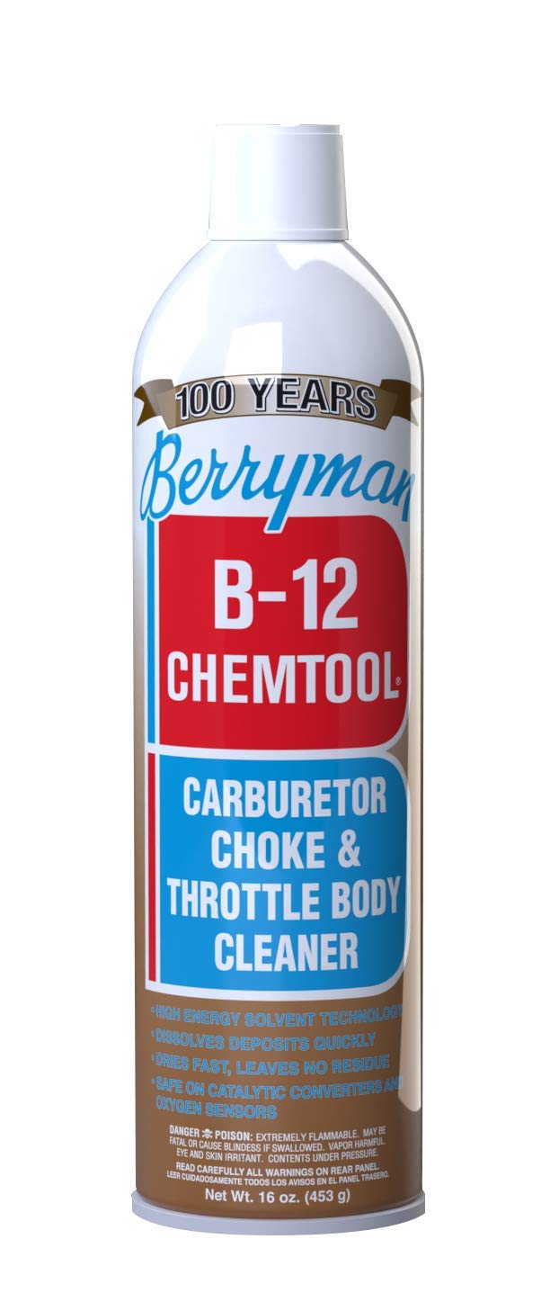 Berryman Products 0117 B-12 Chemtool Carburetor, Choke and Throttle Body Cleaner [Not VOC Compliant in Some States], 16-Ounce (117)