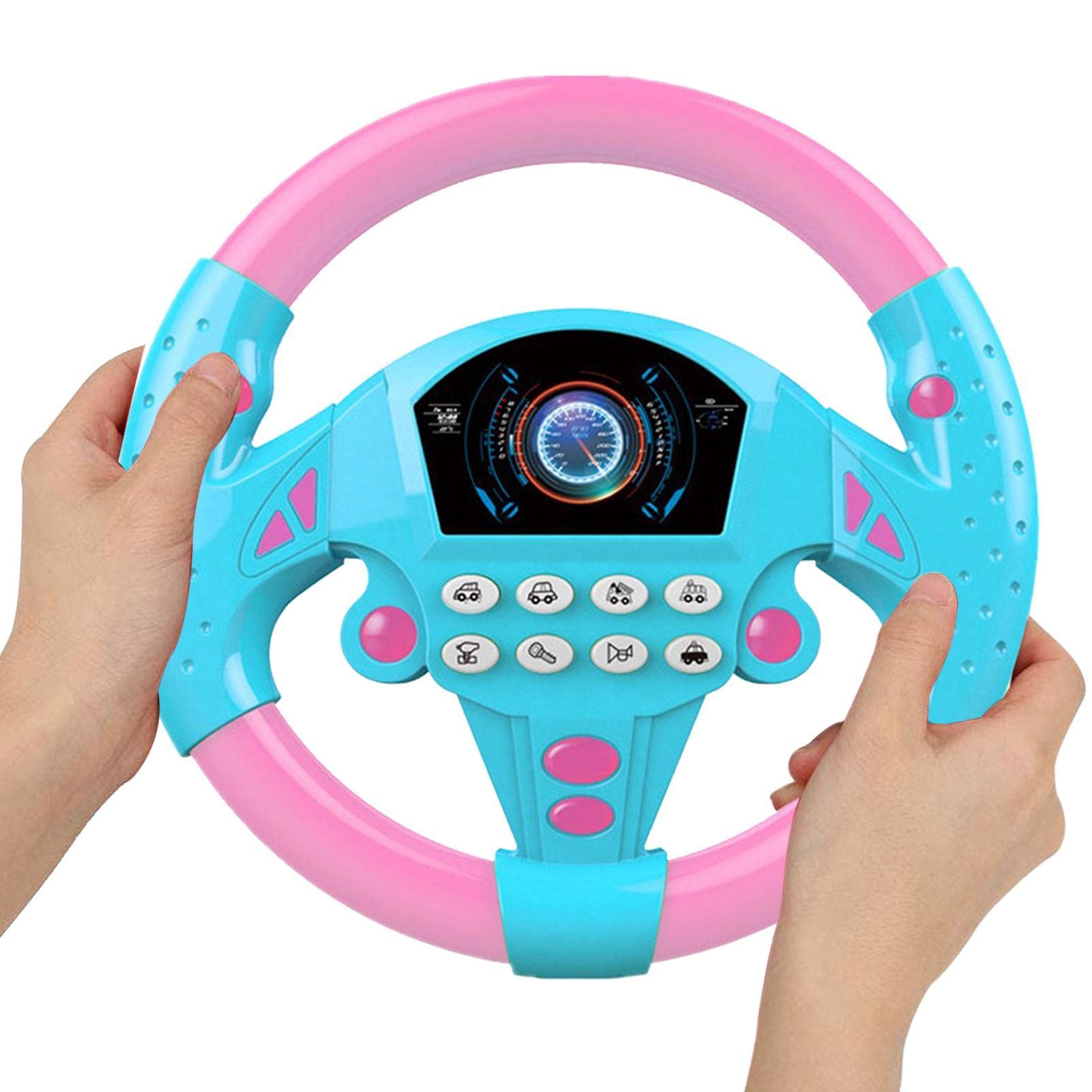 Bavokon Children's Steering Wheel Toys,Driving Simulator Car Simulation Toys,Driving Simulation Car Toy For Kids, Childs Steering Wheel For Car,Pretend Play Toy Early Educational Toys For Boys Girls