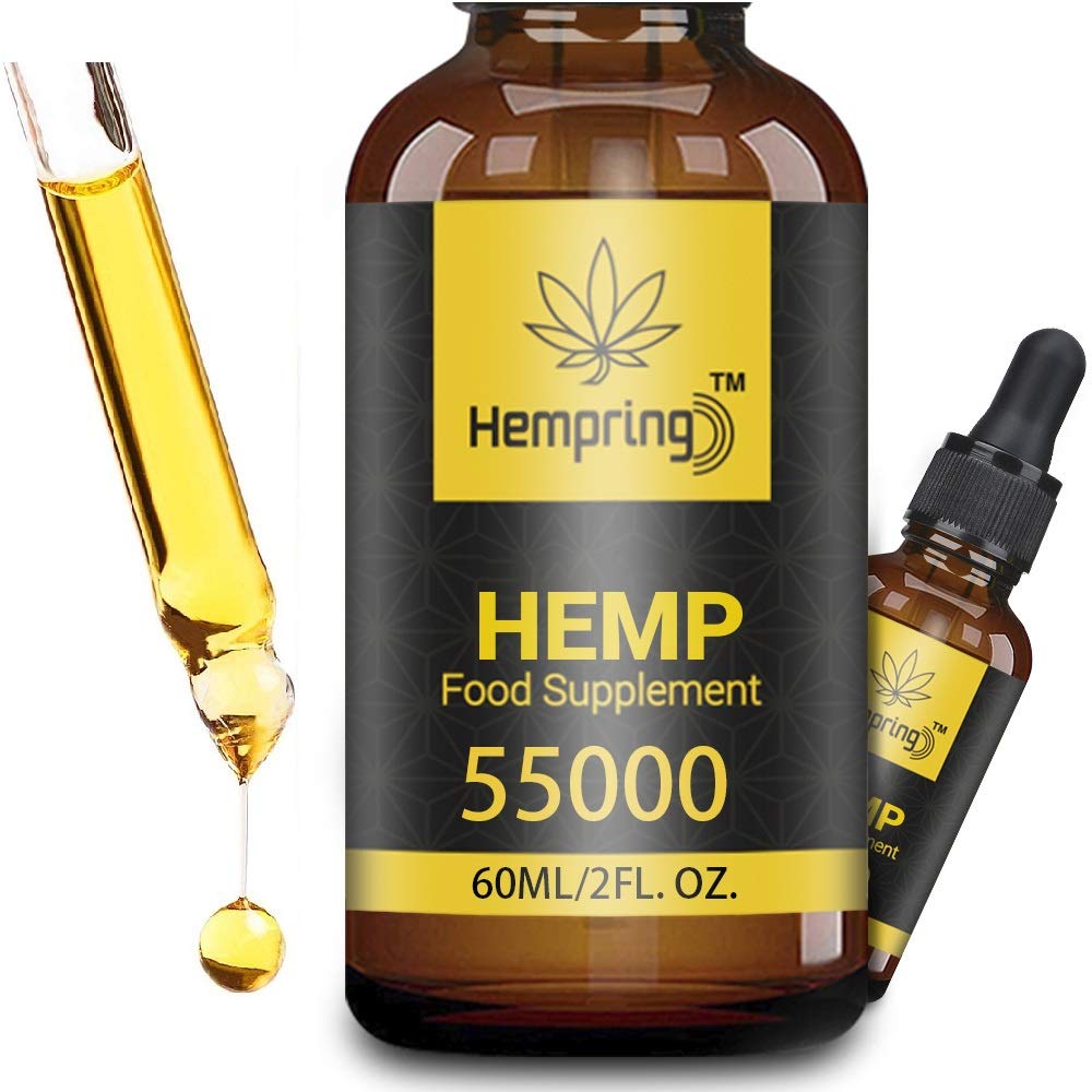 Hemp Natural Oil, Vegan & Vegetarian Friendly, Made in USA (55000/60ML)