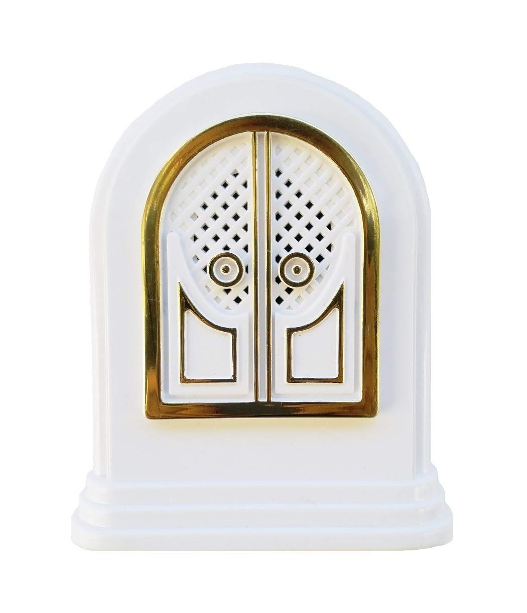 WiTE The Right Choice - SweetHome South Special Religious Mantra Tunes Electronic Door Bell (9 Tunes) - Glossy Finish -White Color- Plastic- 1 Piece Wired Door Bell