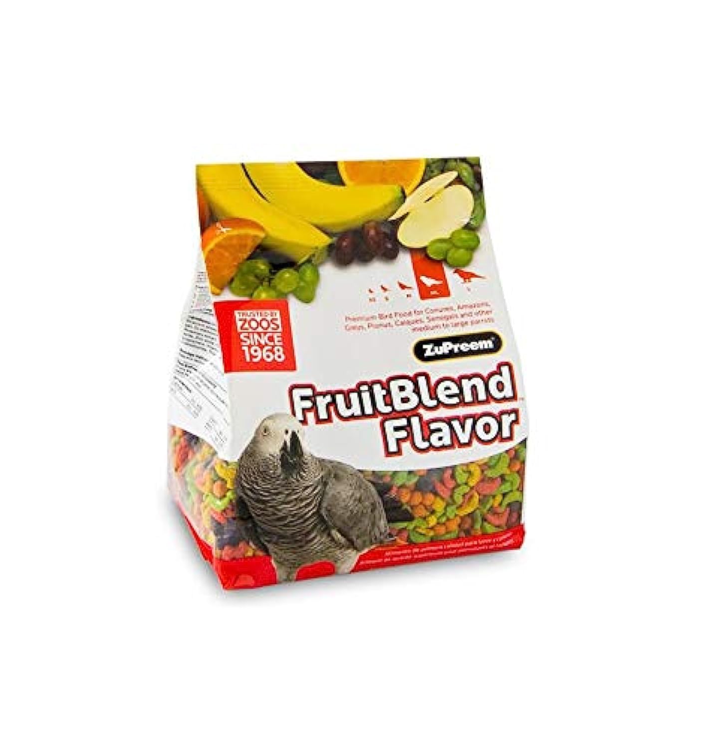 ZuPreemFRUITBLEND FLAVOR MEDIUM & LARGE PARROT FOOD 2LB