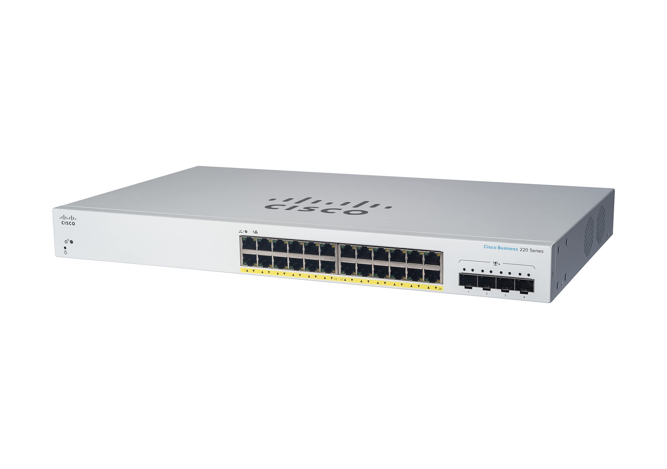 CISCO DESIGNED Business CBS220-24P-4G Smart Switch | 24 Port GE | PoE | 4x1G SFP | 3-Year Limited Hardware Warranty (CBS220-24P-4G-NA)