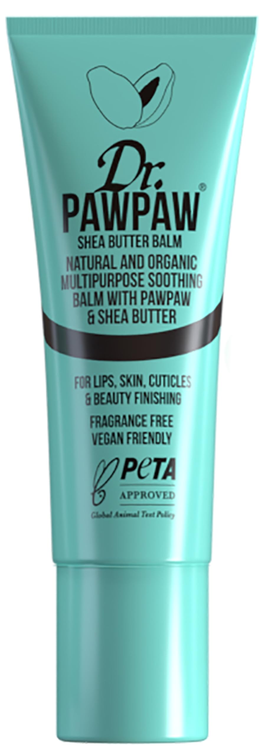 Dr.PAWPAW Shea Butter, Multi-Purpose Natural No Fragrance Balm for Hydrating Lips, Skin, Hair, Cuticles, Nails & Beauty Finishing (10 ml)