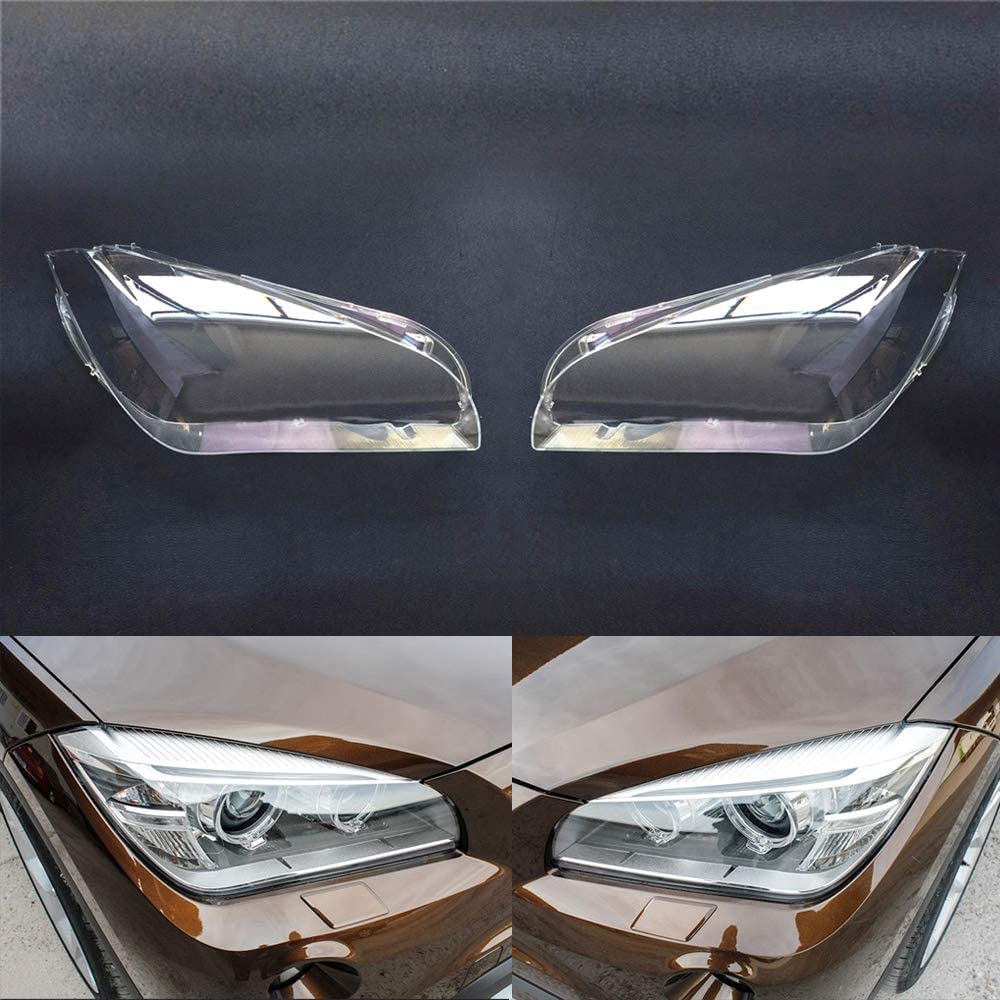 A to Z Auto Parts BMW X1 Headlight Cover for BMW X1 E84 2010 2011 2012 2013 2014 2015 Clear Lens Auto Shell Cover (One Pair)