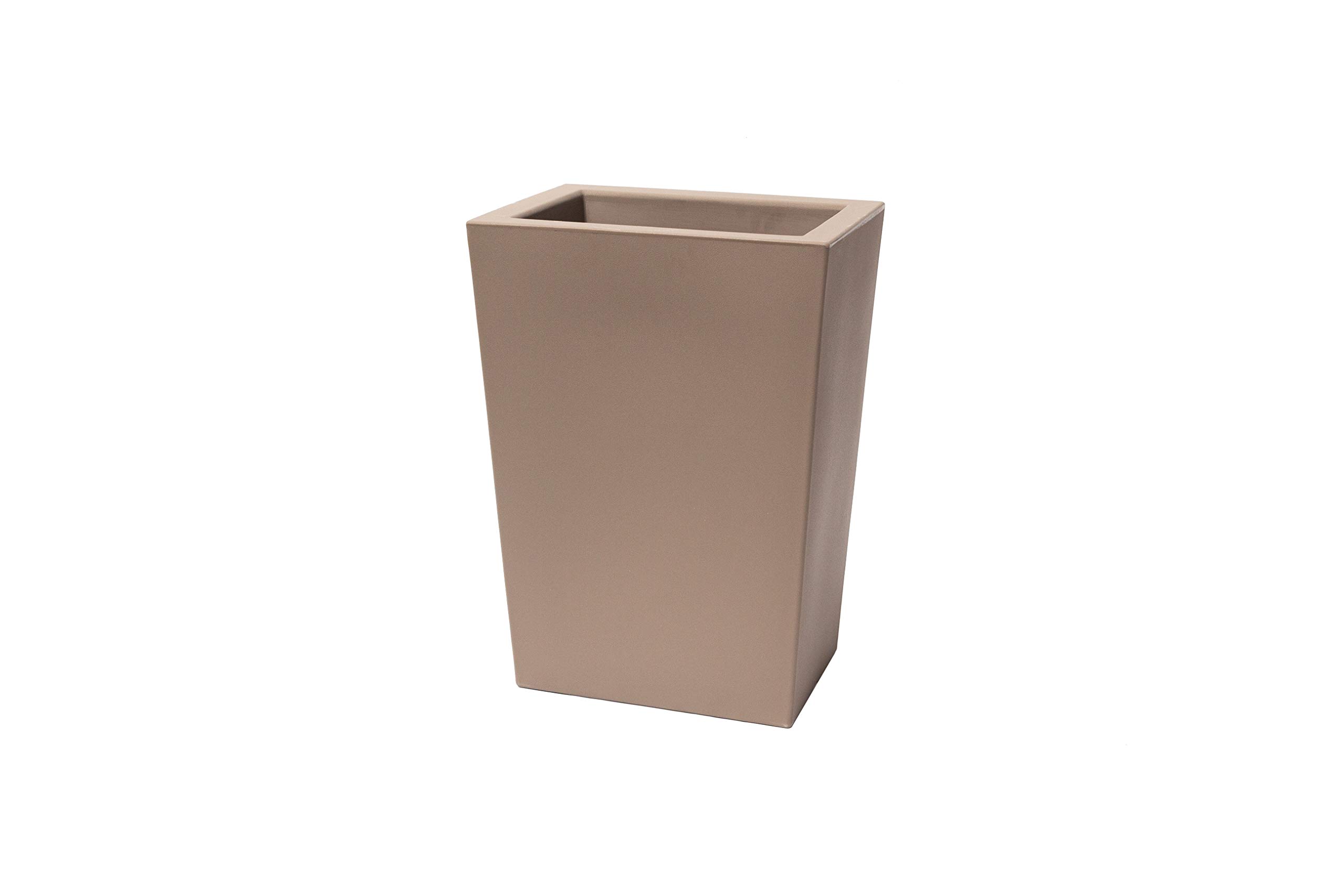 TeraplastSchio 50 cm High Planter Box, 100% Plastic, Cappuccino, 50 cm