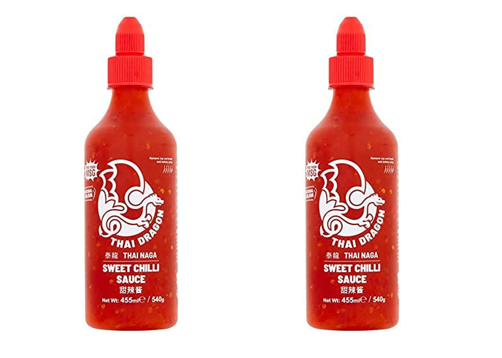 Thai Dragon Sweet Chilli Sauce 455ml (Pack of 2) – Compliment with Fries and Spring Rolls -Sweet and Spicy Sauce