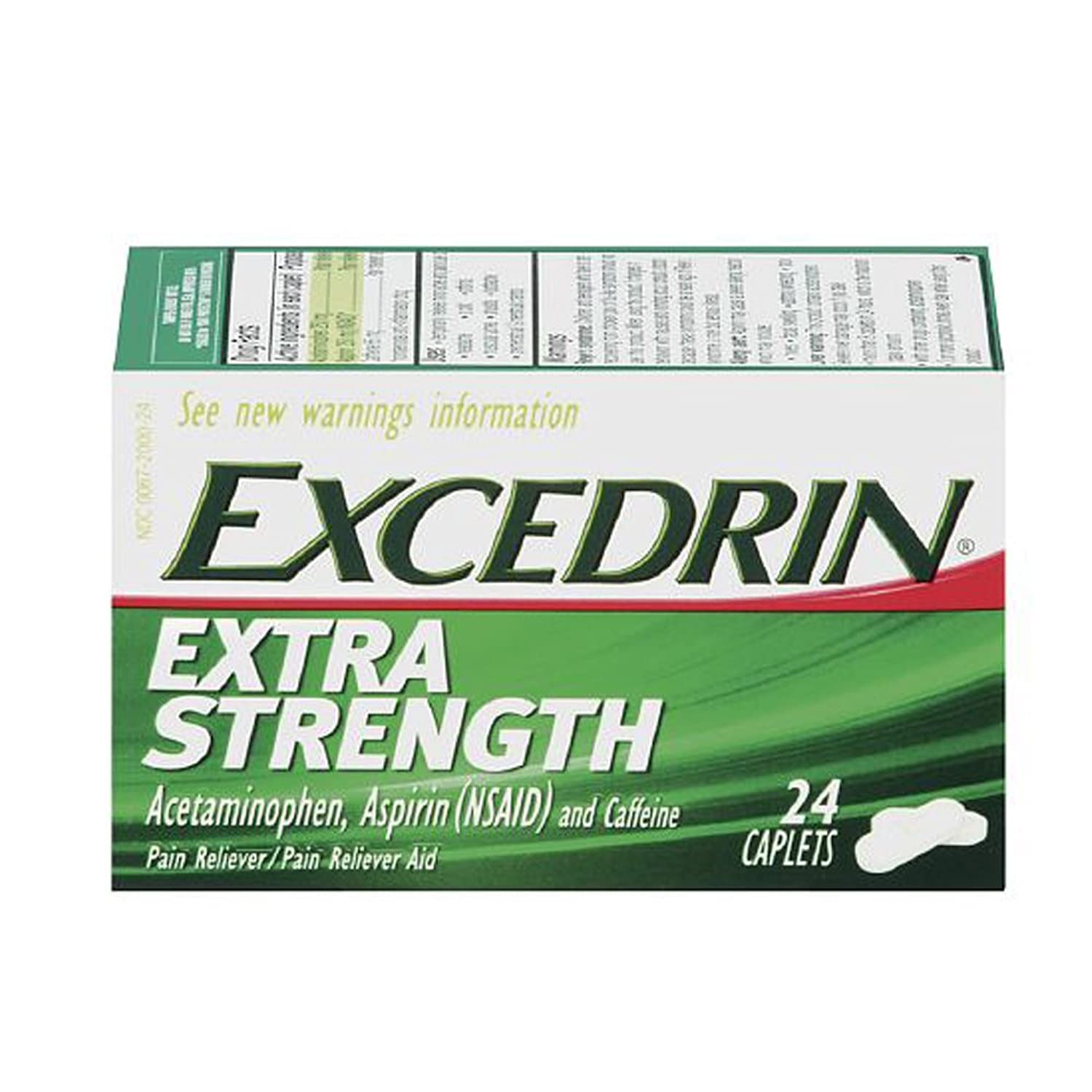 Excedrin Extra Strength Caplets for Headache Pain Relief, 24 count