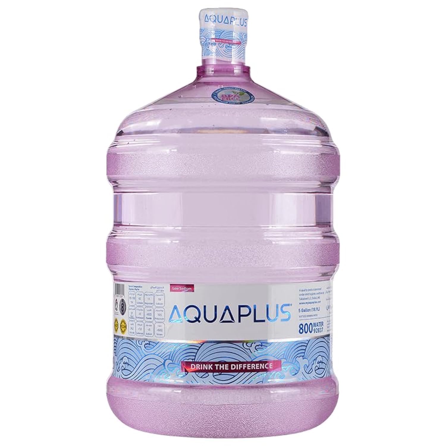 Aquaplus 5 Gallon Alkaline water in BPA-Free Bottle 5 Gallon (18.9 L) Refill only (With Exchange of Empty Bottle Only, Other Brand Bottles Not acceptable)