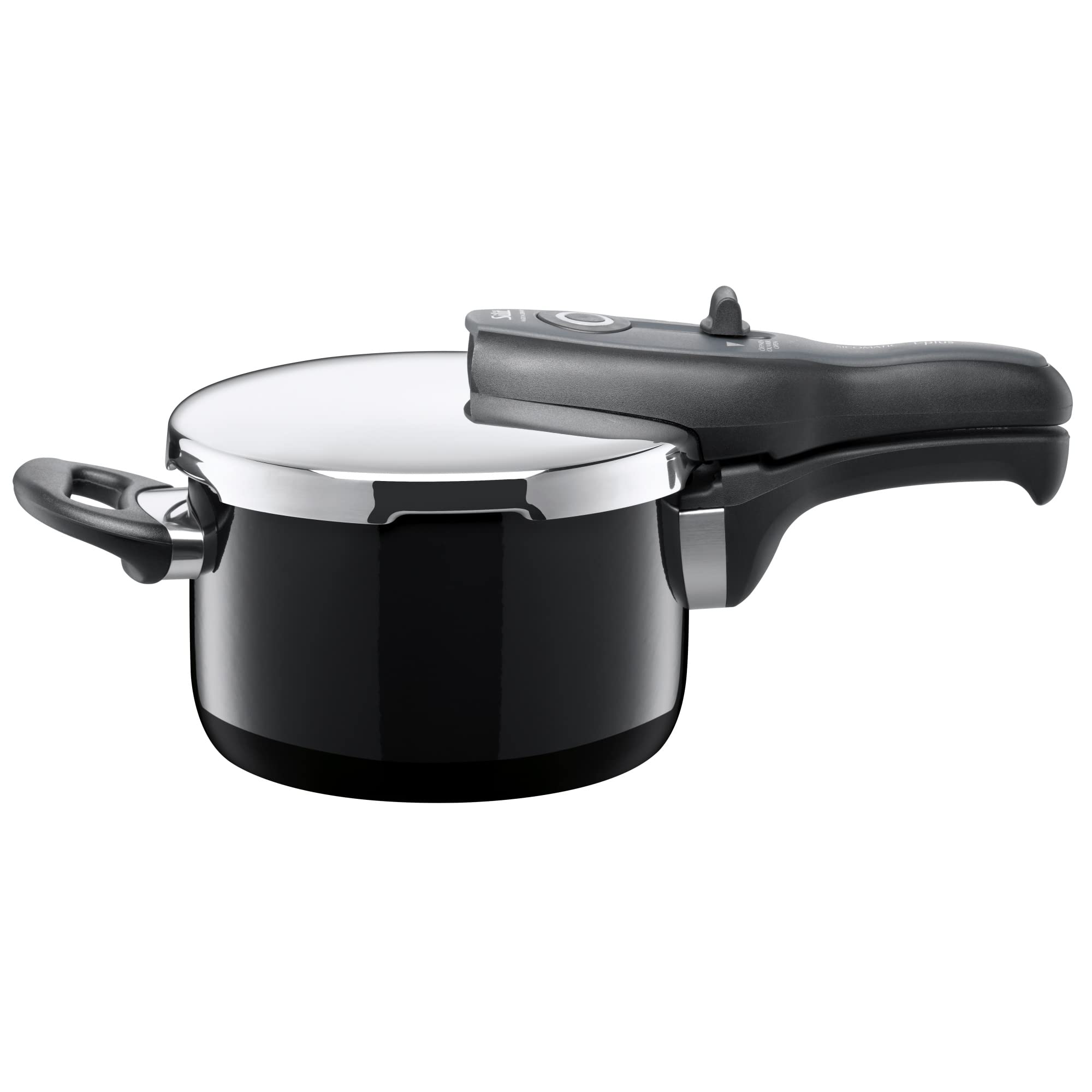 Silit Sicomatic® T-Plus Pressure Cooker 2.5L Without Insert Ø 18 cm Black Made in Germany Inside Scale Silargan® Functional Ceramic Suitable for Induction Hobs