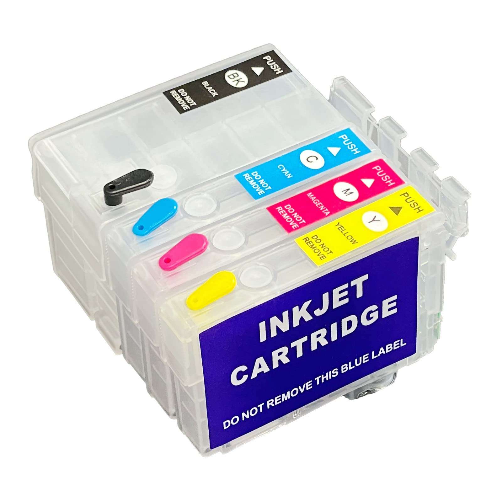 SHDSL Sublimation Ink Cartridges, Empty Refillable Ink Cartridges Compatible for WF-7110 WF-7210 WF-7610 WF-7620 WF-7710 WF-7720 WF-3620 WF-3640 Printers ARC Chip 4Pcs Reusable Ink Cartridges Kit