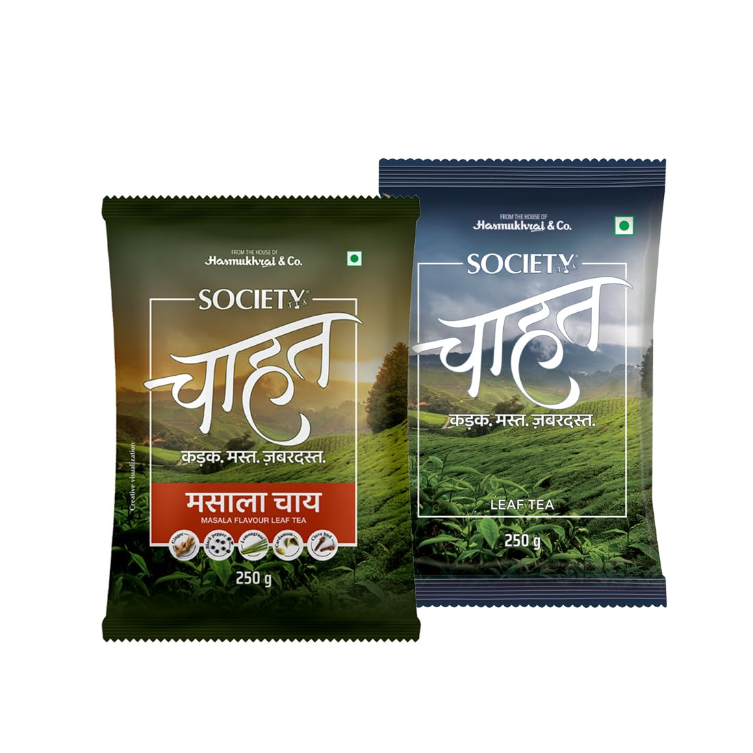 Society Chahat Masala and Black tea pouch (250 grams x 2)