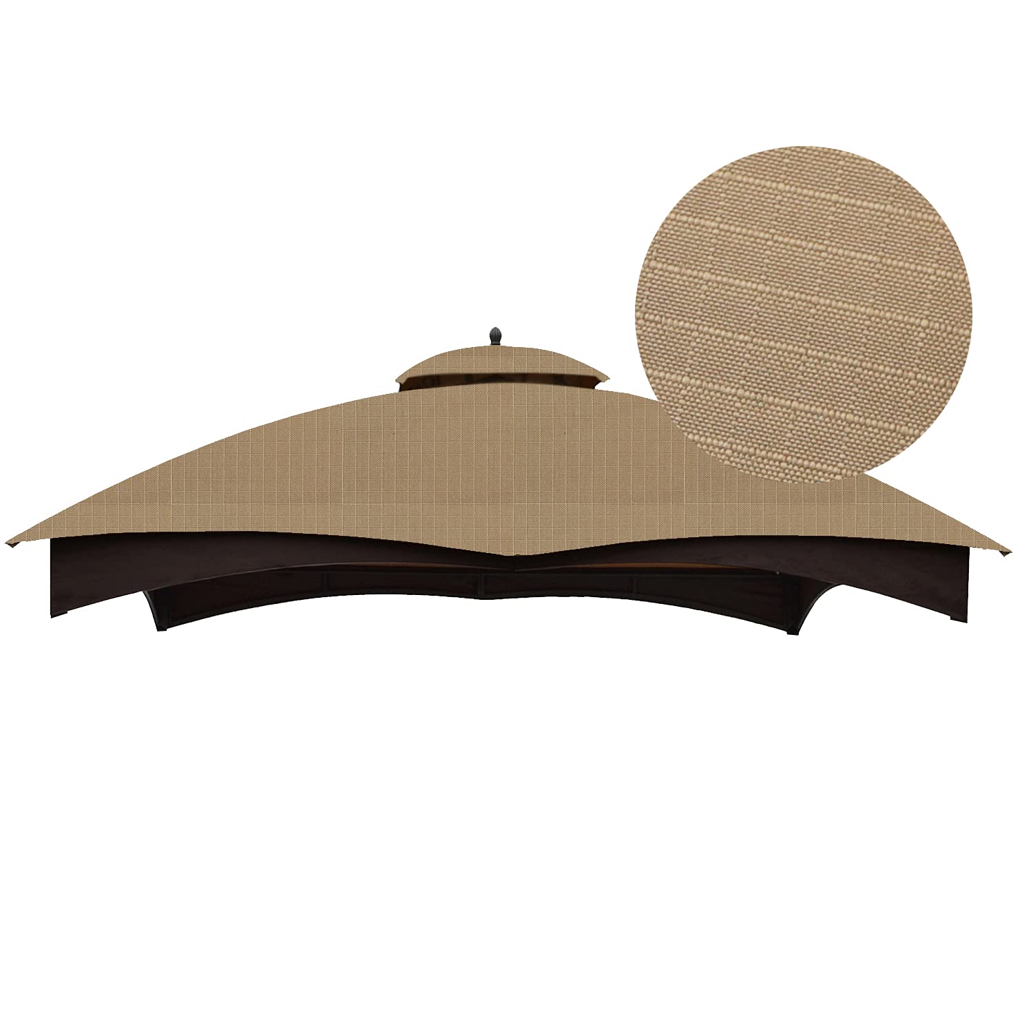 ABCCANOPYRiplock Gazebo Replacement Canopy Top for Lowe's Allen Roth #GF-12S004B-1, Beige