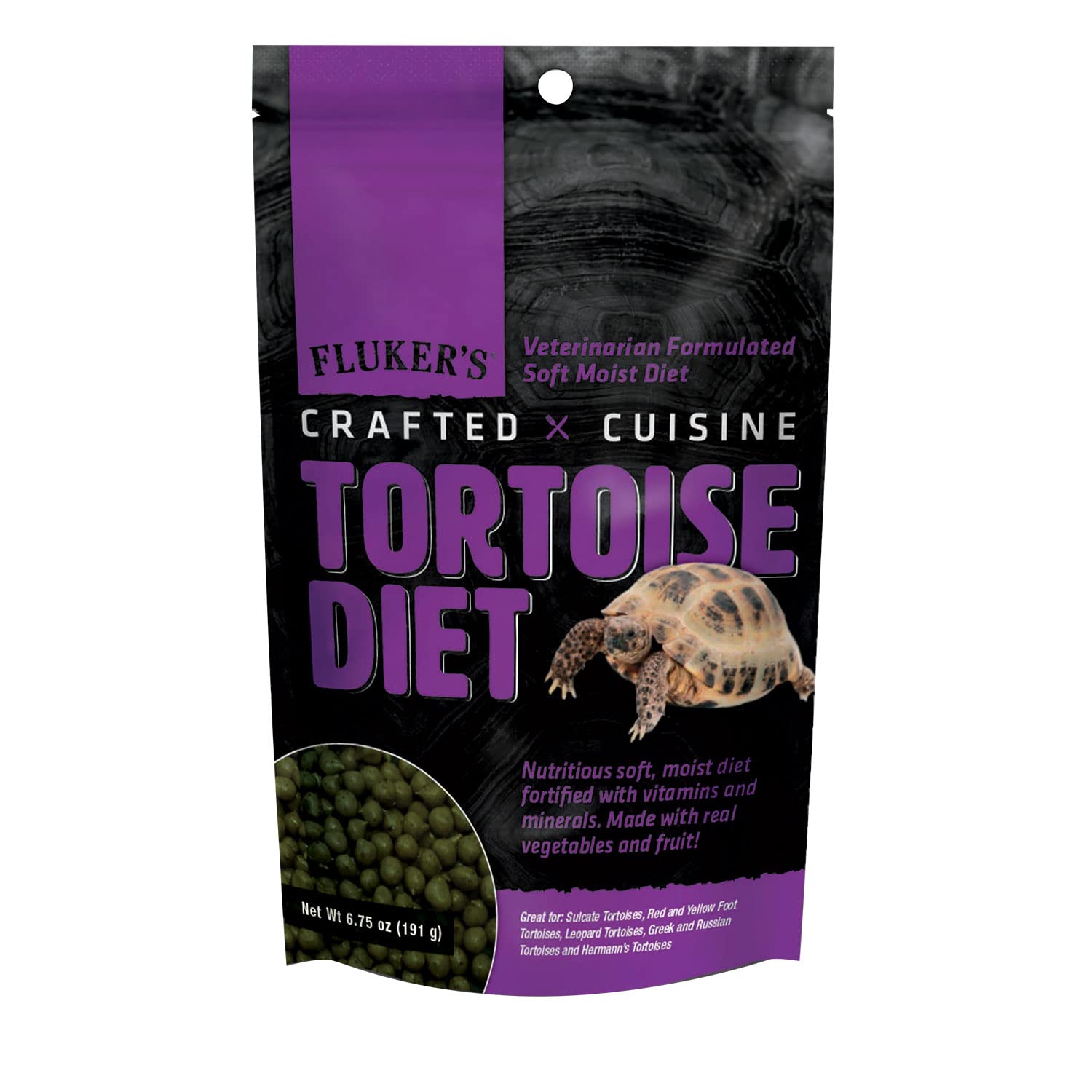 Fluker's Crafted Cuisine Diet, Tortoise Food, Made with Real Fruits & Veggies, 6.75 oz