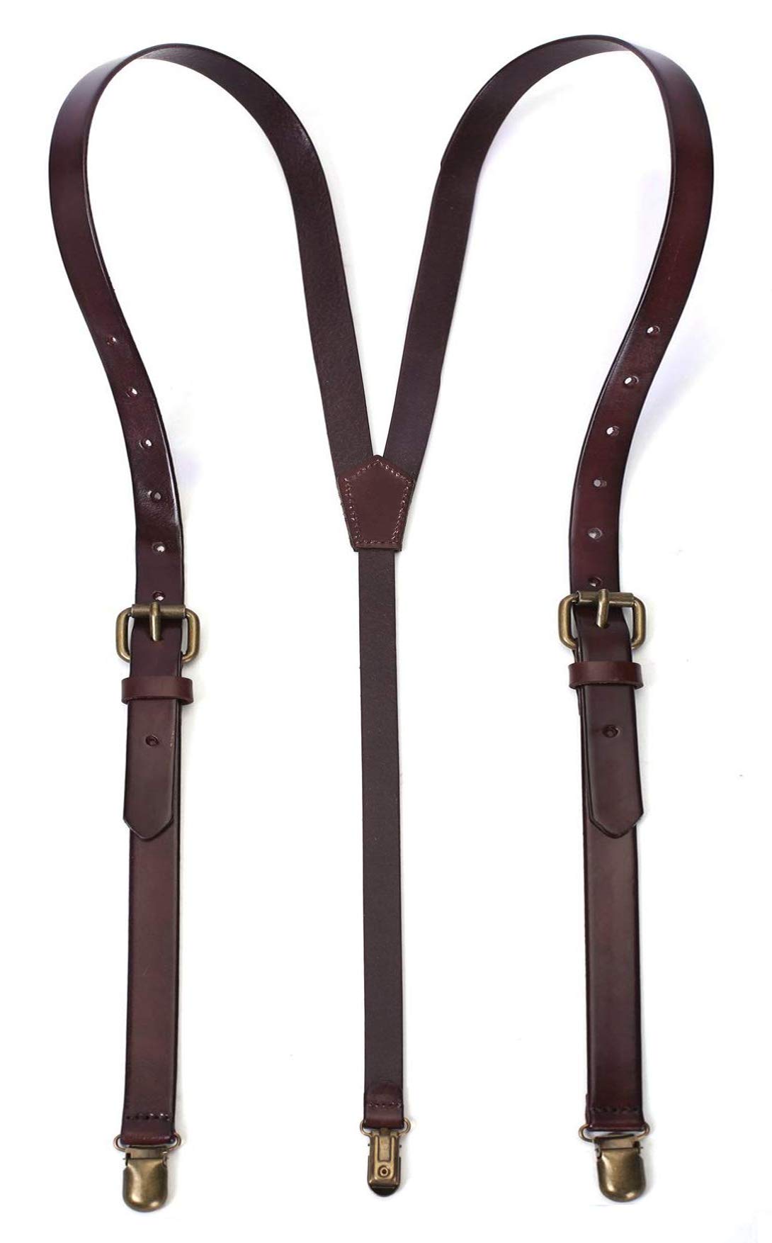 Genuine Leather Suspenders/Groomsman Wedding Suspenders for Wedding & Party