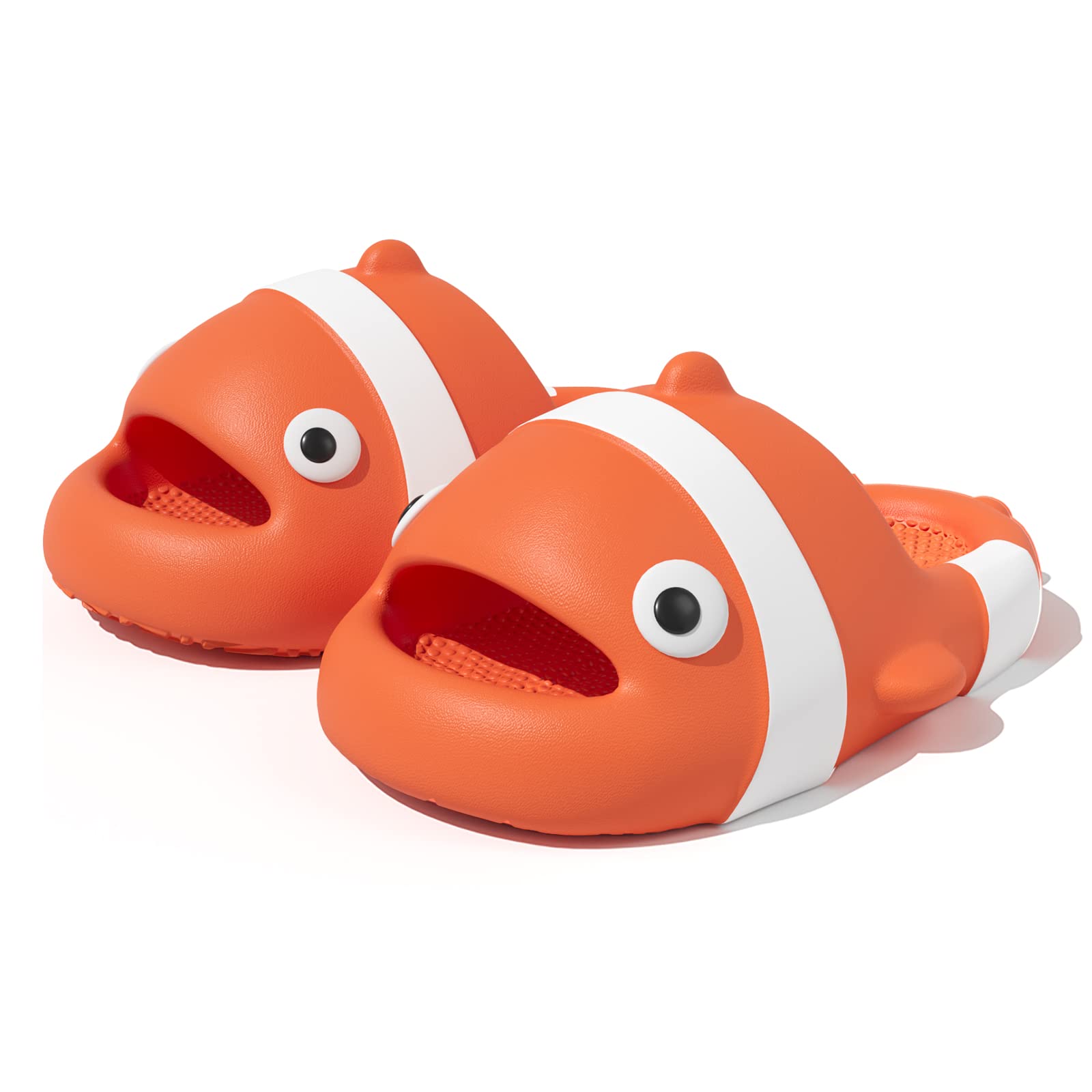 Clownfish Slides for Women Men Cloudy Cloudy Clownfish Slippers Novelty Open Toe Slide Sandals Unisex Beach Shoes