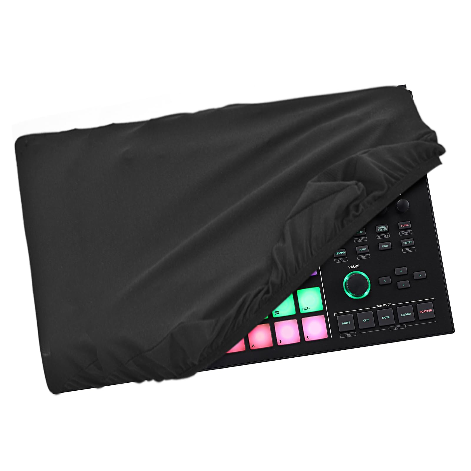 MusiinUltimate Home Studio Mixer Cover - Stretchable Chinlon, Splash-Resistant, Dust & Pet Hair Protection, Compatible with Behringer X-TOUCH COMPACT Tascam Podcast Station Mixcast 4