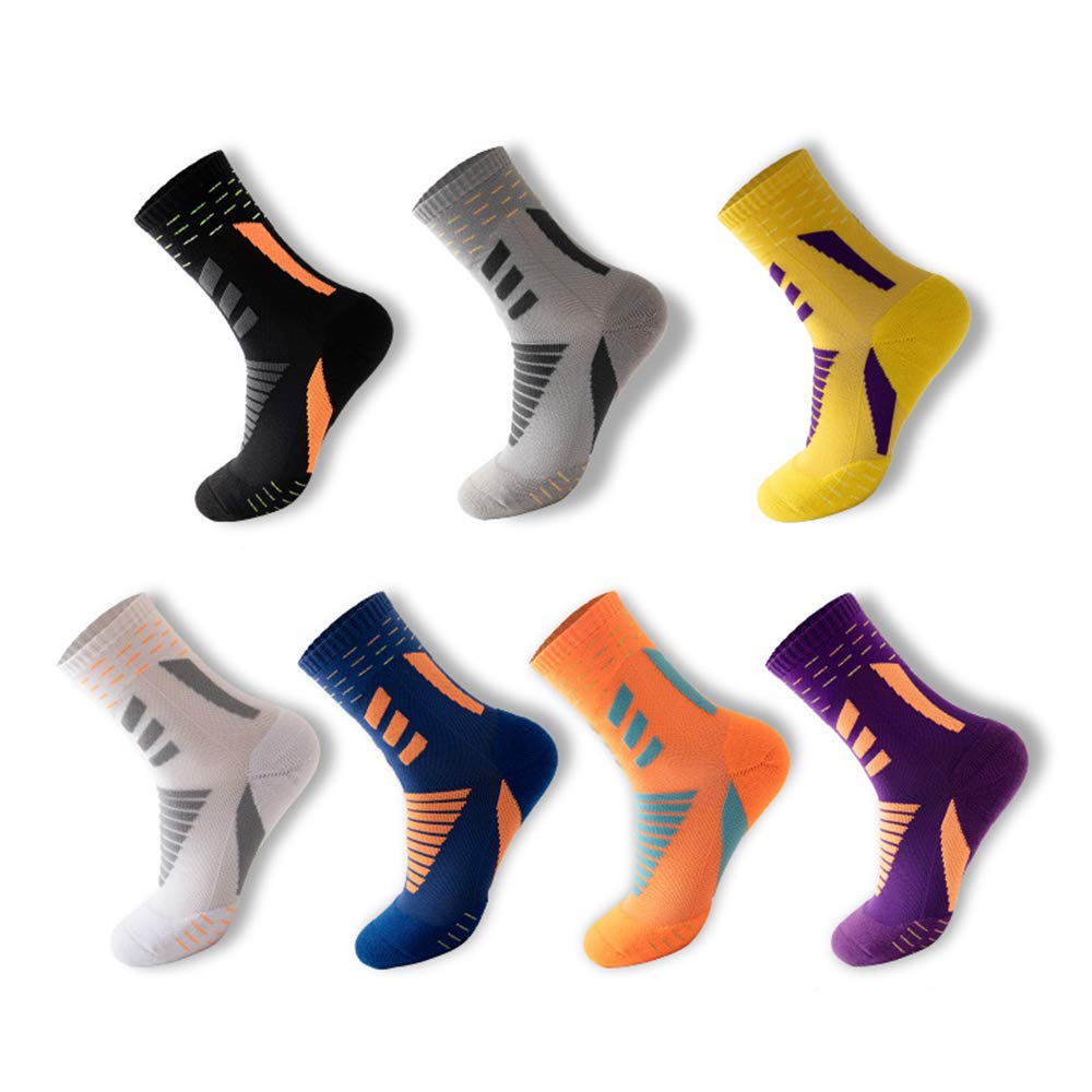 JoleritcJoleritc Men's Slip Athletic Socks Sports Grip Socks for Basketball Soccer Volleyball Running Trekking Hiking Absorption Moisture Wicking Socks