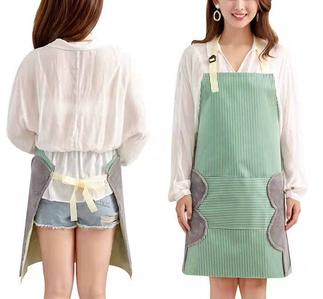 Aprons for Women Teen Girls Cute Vintage Apron Waterproof Dress with Pockets Baking Cooking Gardening Grilling BBQ Gift