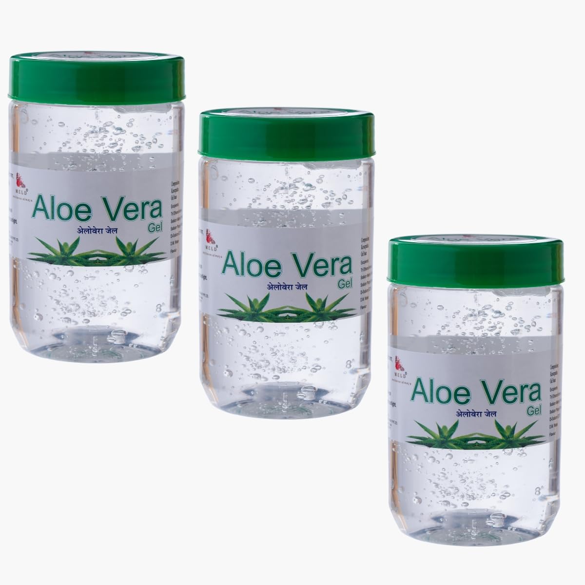 MELD wellness always Pure Ayurvedic Aloe Vera Gel Transparent for Body and Moisturizing, Multipurpose, Acne Scars, Glowing and Radiant Skin (Combo Pack of 500gm x 3)