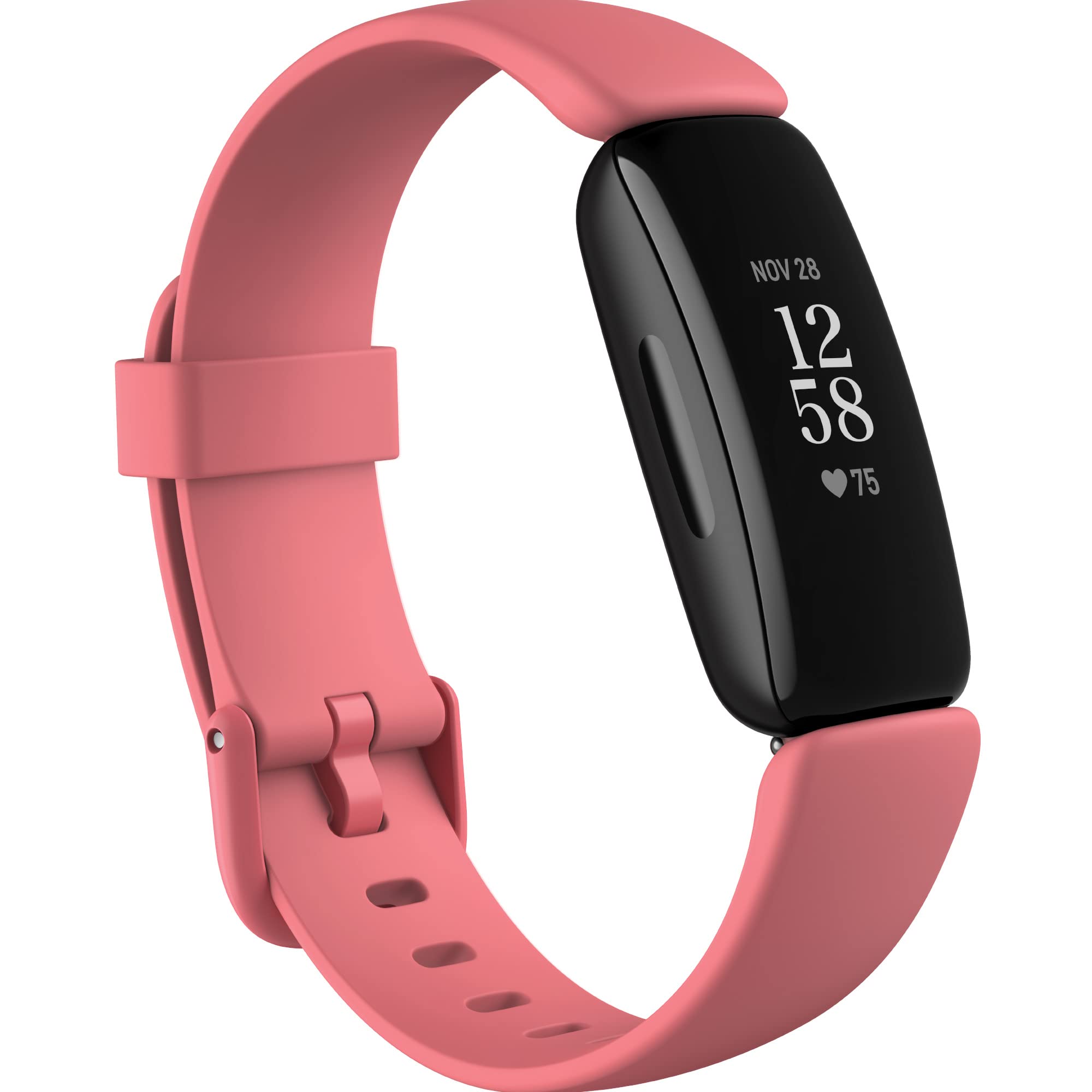 Fitbit Inspire 2 Health & Fitness Tracker with 1-Year Fitbit Premium Included, 24/7 Heart Rate & up to 10 Days Battery, Desert Rose