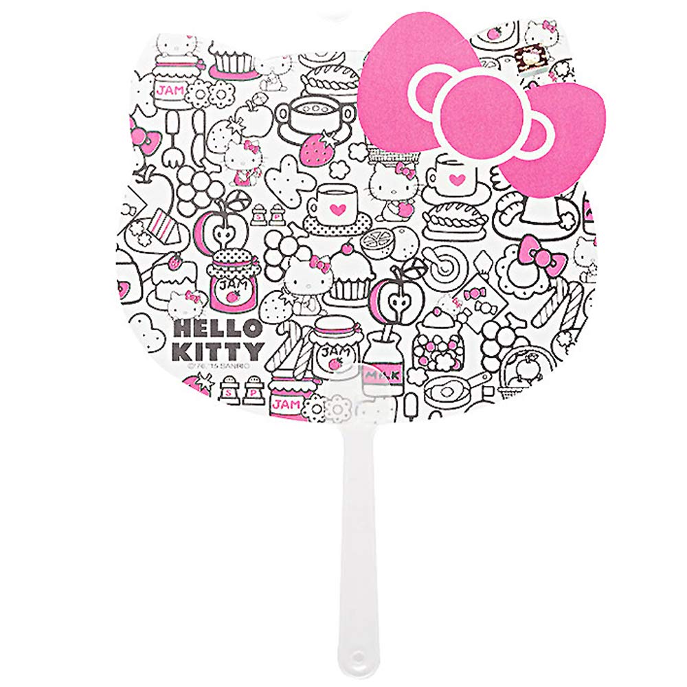 Sanrio Hello Kitty Face Plastic Portable Hand Fan : 1PC (Type B)