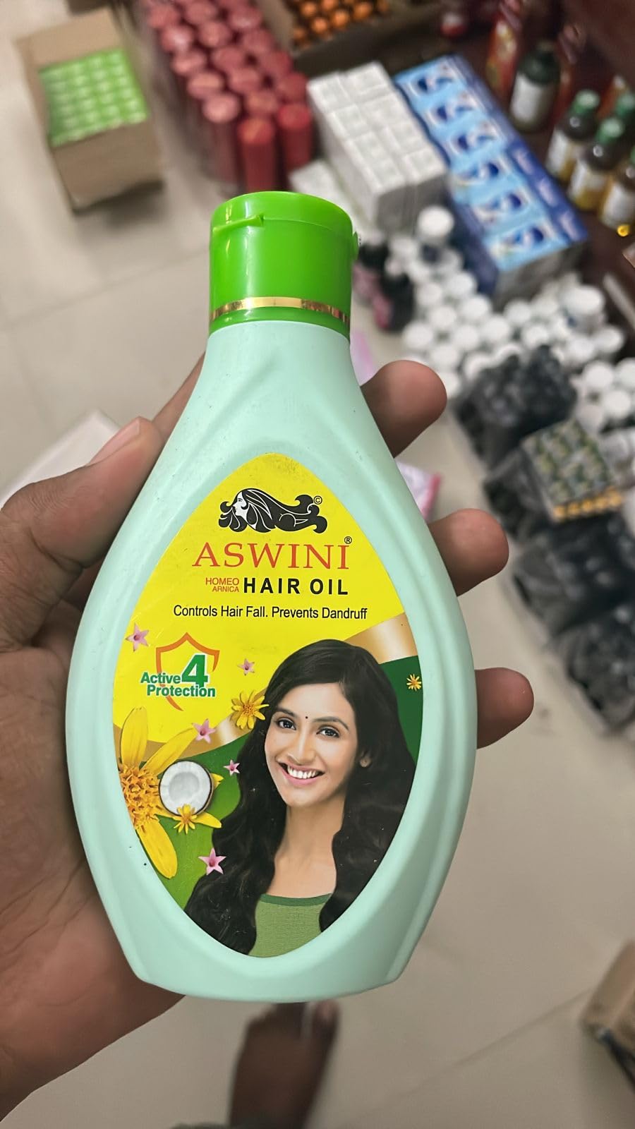 Aswini Hair Oil - Ideal cure for Hair Fall, Dandruff, Hair Split, Greying and Headaches, 200 ml (Pack of 2)