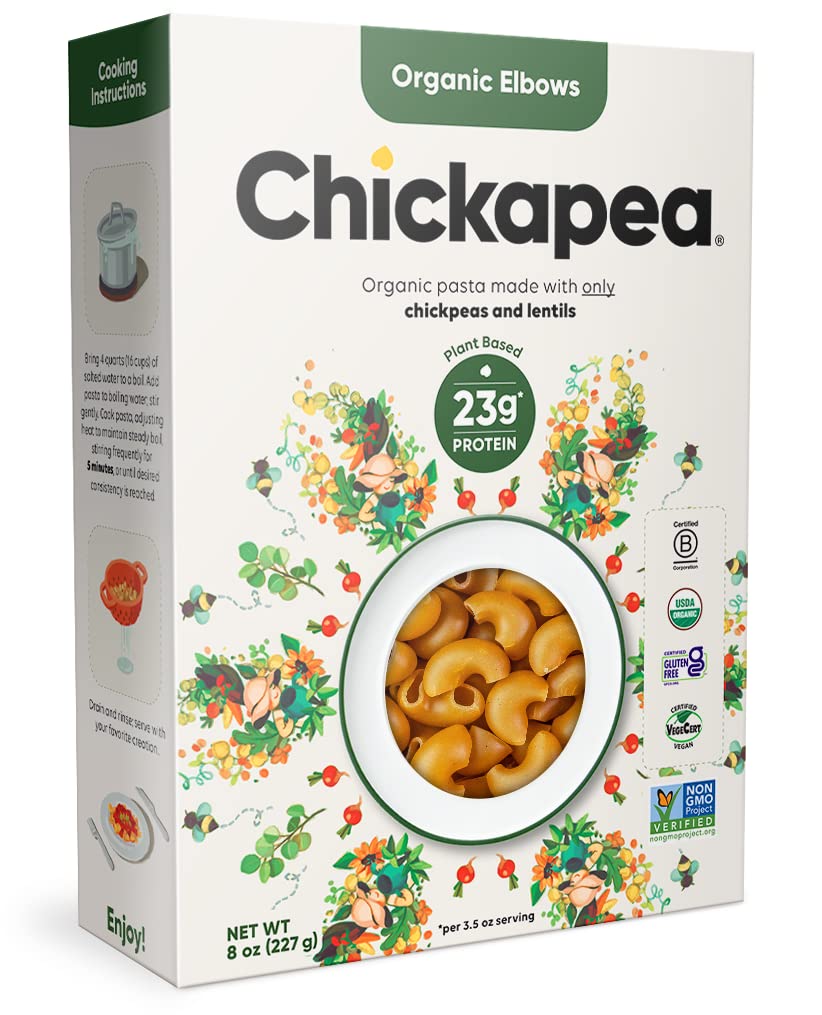 ChickapeaOrganic Chickpea Pasta - Elbows - 8 oz (Pack of 6)