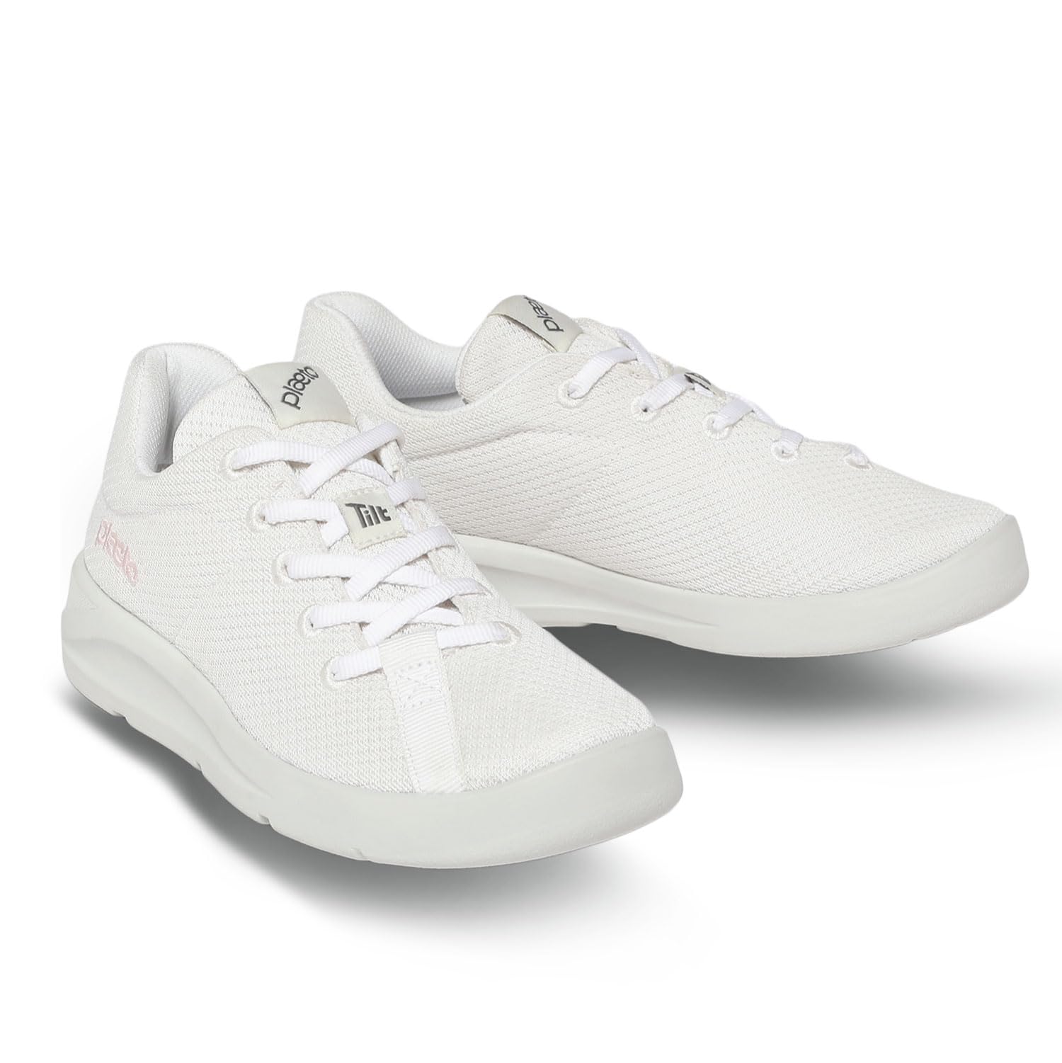 PlaetoClassic All White Sneakers for Women, 8 UK