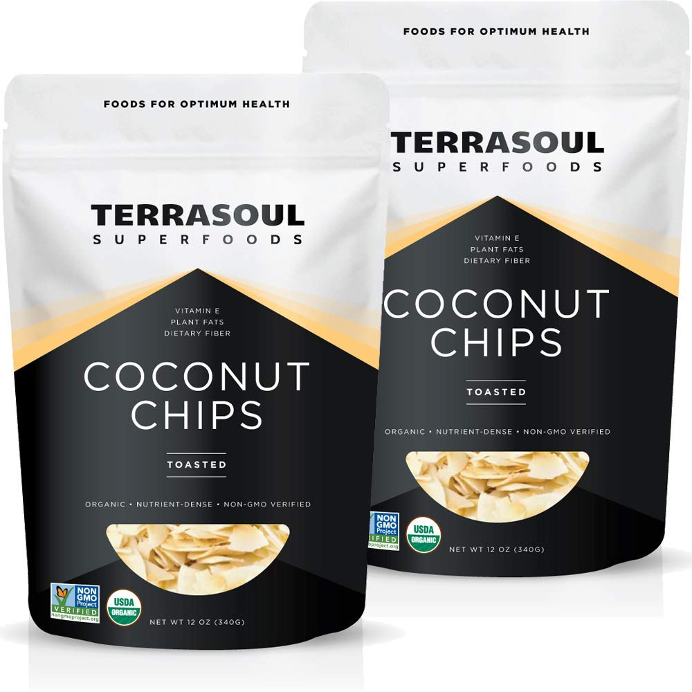 Terrasoul SuperfoodsOrganic Toasted Coconut Chips, 1.5 Lbs - Unsweetened | Unsalted | Perfectly Toasted Coconut