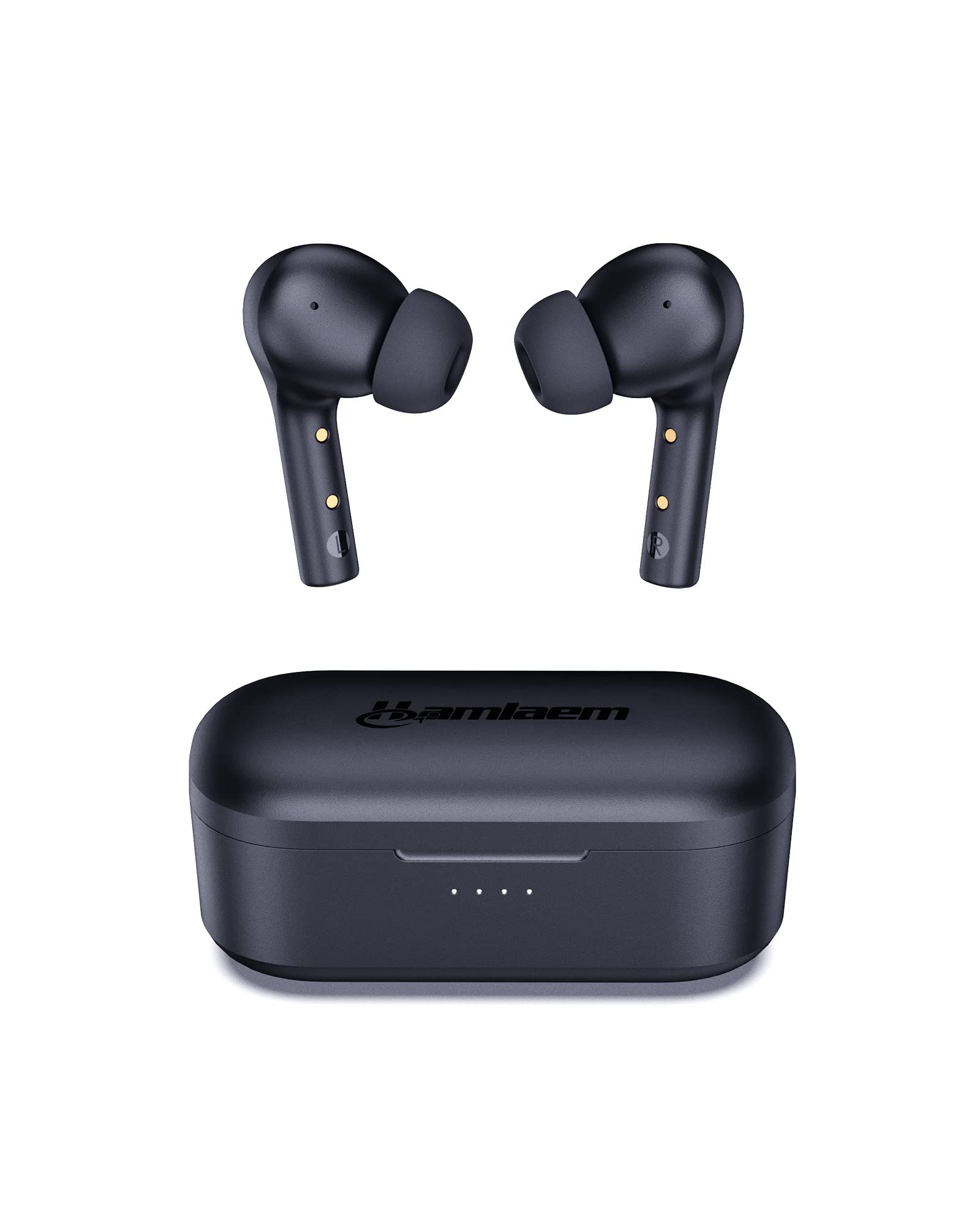 Hamlaem Wireless Earphones, Bluetooth Headphones with Wireless Charging Case, Immersive Sound, 30-Hour Playtime, Water Resistance, USB-C Quick Charge, Touch Control