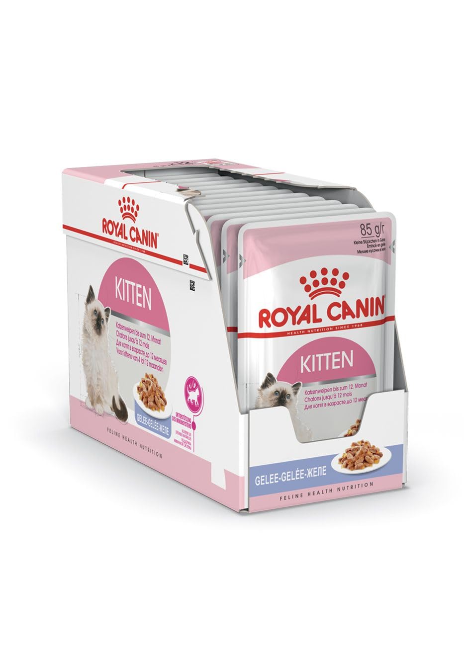 ROYAL CANINKitten Instinctive Cat Food in Jelly Wet Pouches 85g (Pack of 48)