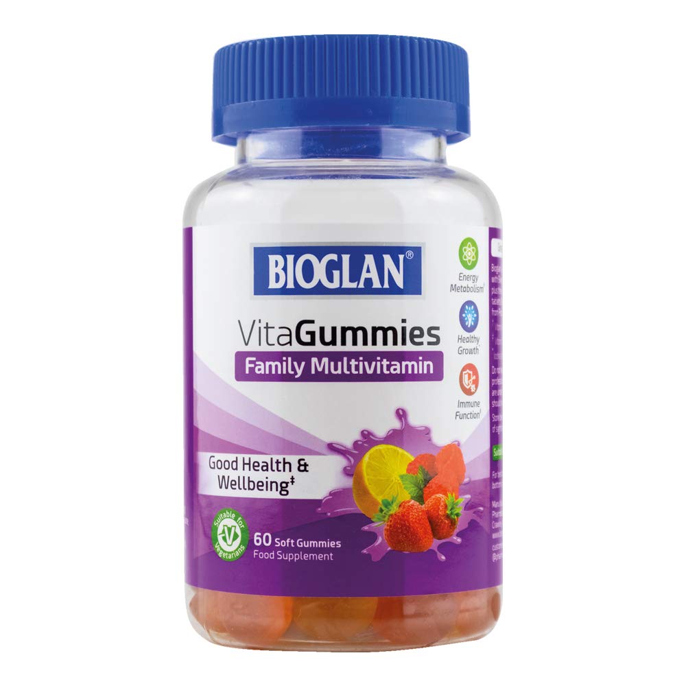 Bioglan Vitagummies | Family Multivitamin Supplement | Vegetarian Friendly | 3 delicious flavours | 60 Chewy Gummies