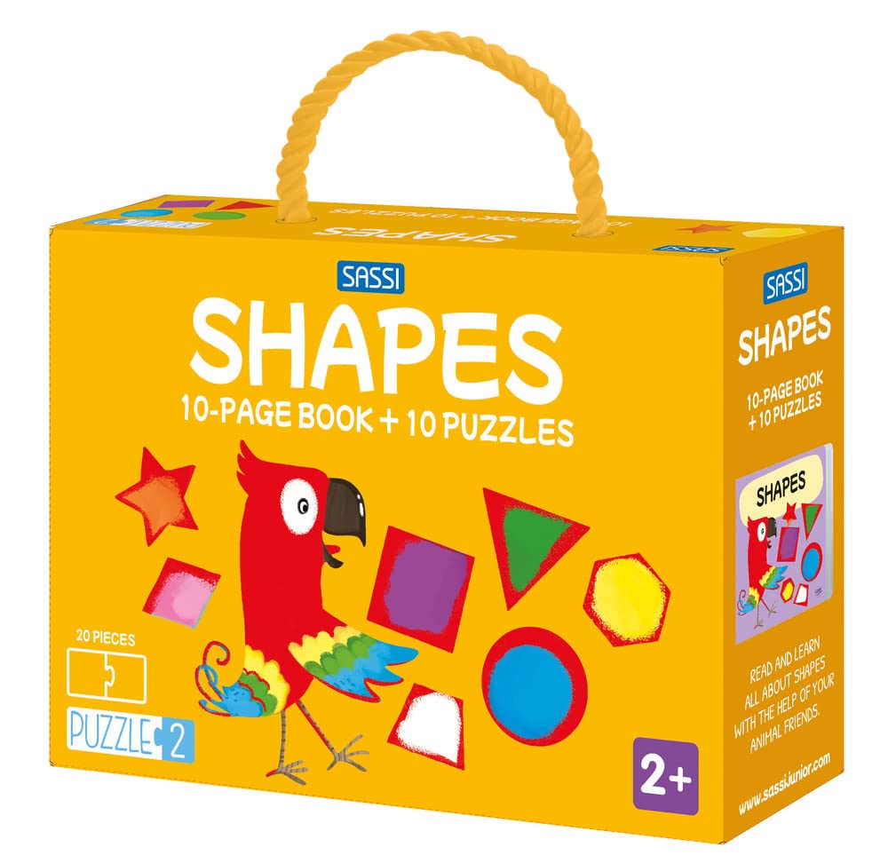 Sassi Puzzle 2 Shapes Book and Puzzles 20-Pieces Set