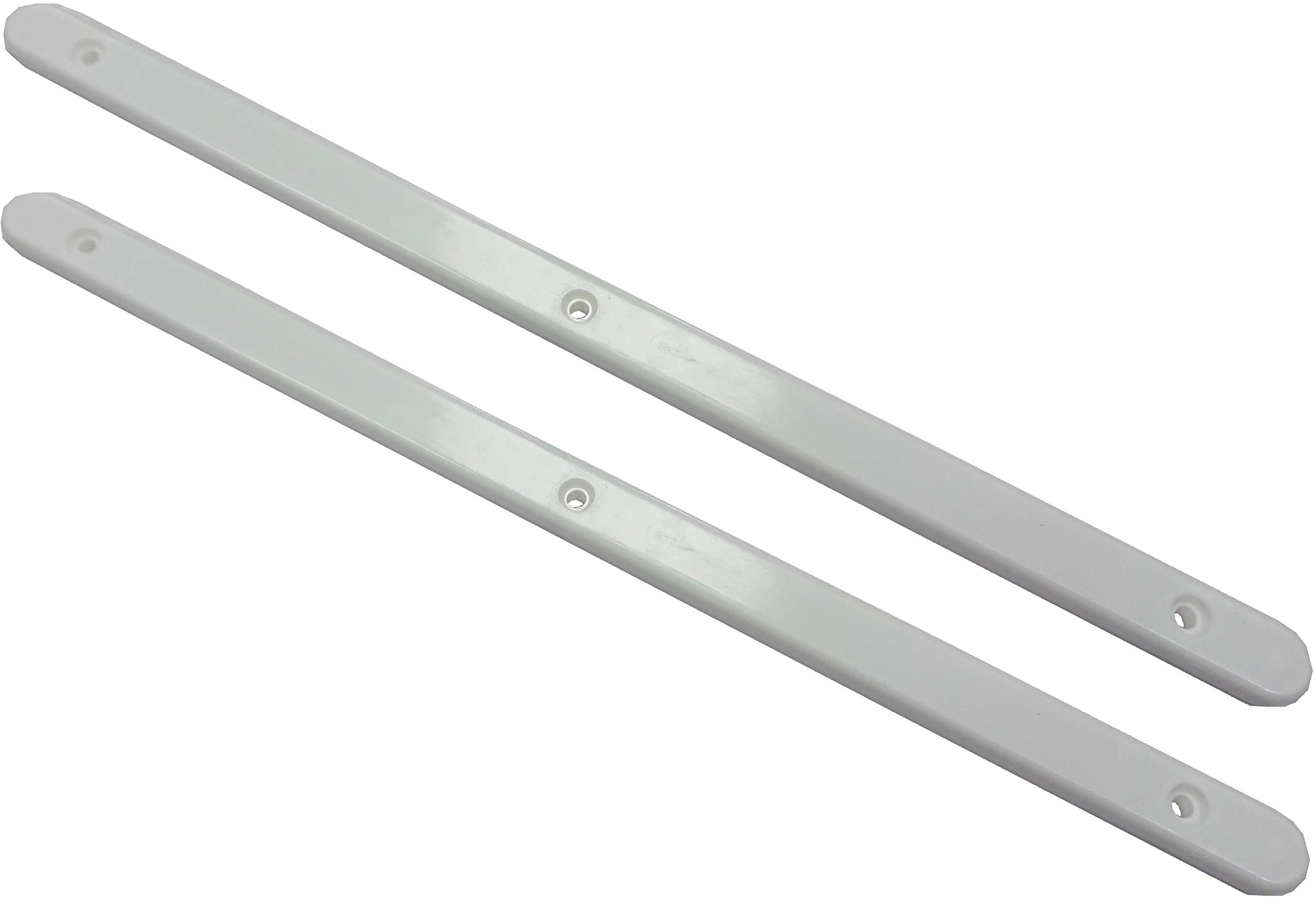 Merriway® BH07113 (10 Pcs) White Plastic Drawer Slides 310 mm (12.5 Inch) x 16 mm x 6 mm - Pack of 10 Pieces