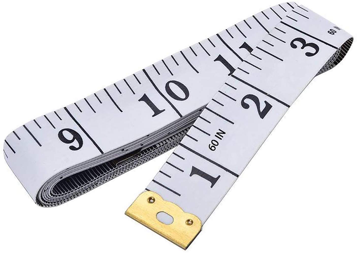 ECVV Showay Soft Tape Measure Double Scale Body Sewing Flexible Ruler For Weight Loss Medical Measurement Tailor Craft Vinyl Ruler, Has Centimetre On Reverse Side 60-Inch（Mix Color）