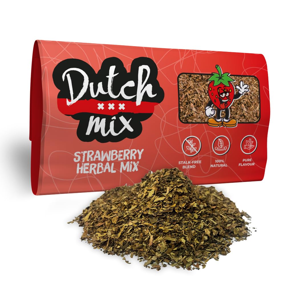 Dutch MixDutch Mix Strawberry - Stalk-free & Natural - 50g Quality Herbal Mix - Amsterdam Herbal Mix as used in Coffee Shops