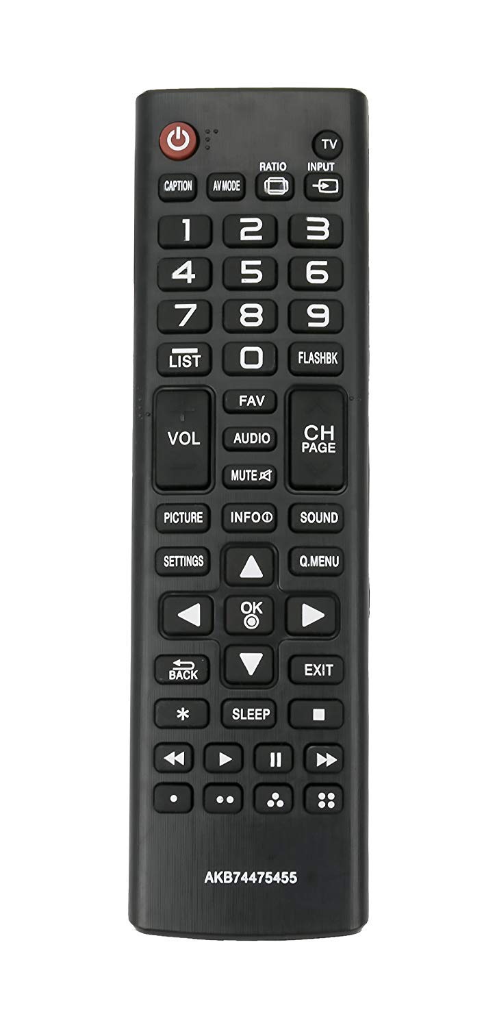 UBayAKB74475455 Remote Control Replaced for LG AKB74475433 22LX330C 32LW340C 32LX770M 42LX530S 49LX310C 55LW340C 65UX340C 55LX770M LED HDTV TV