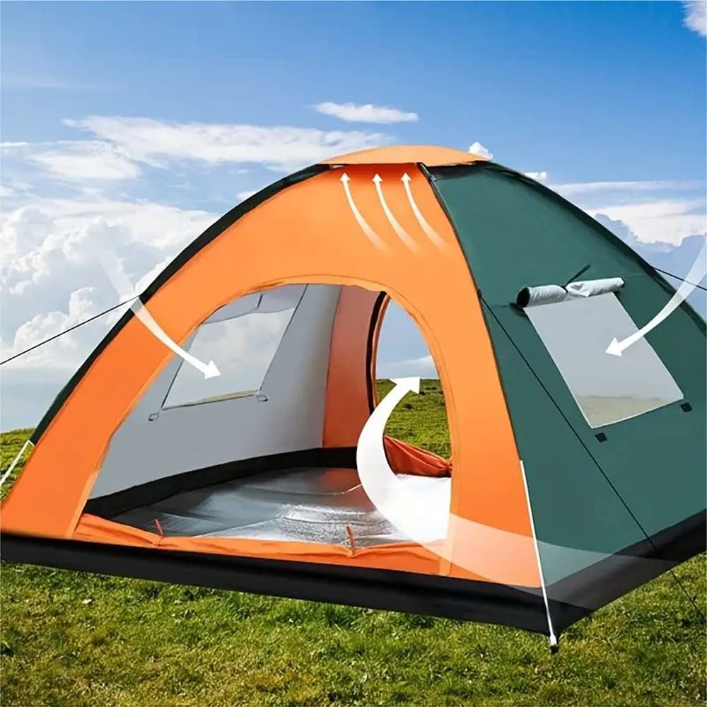 1-2 Person Automatic Instant Pop-up Camping Tent, Lovers & Couples Travel Tent, Waterproof and Windproof Portable Tent For Camping Hiking Mountaineering, Beach, Outdoor Camping Accessories