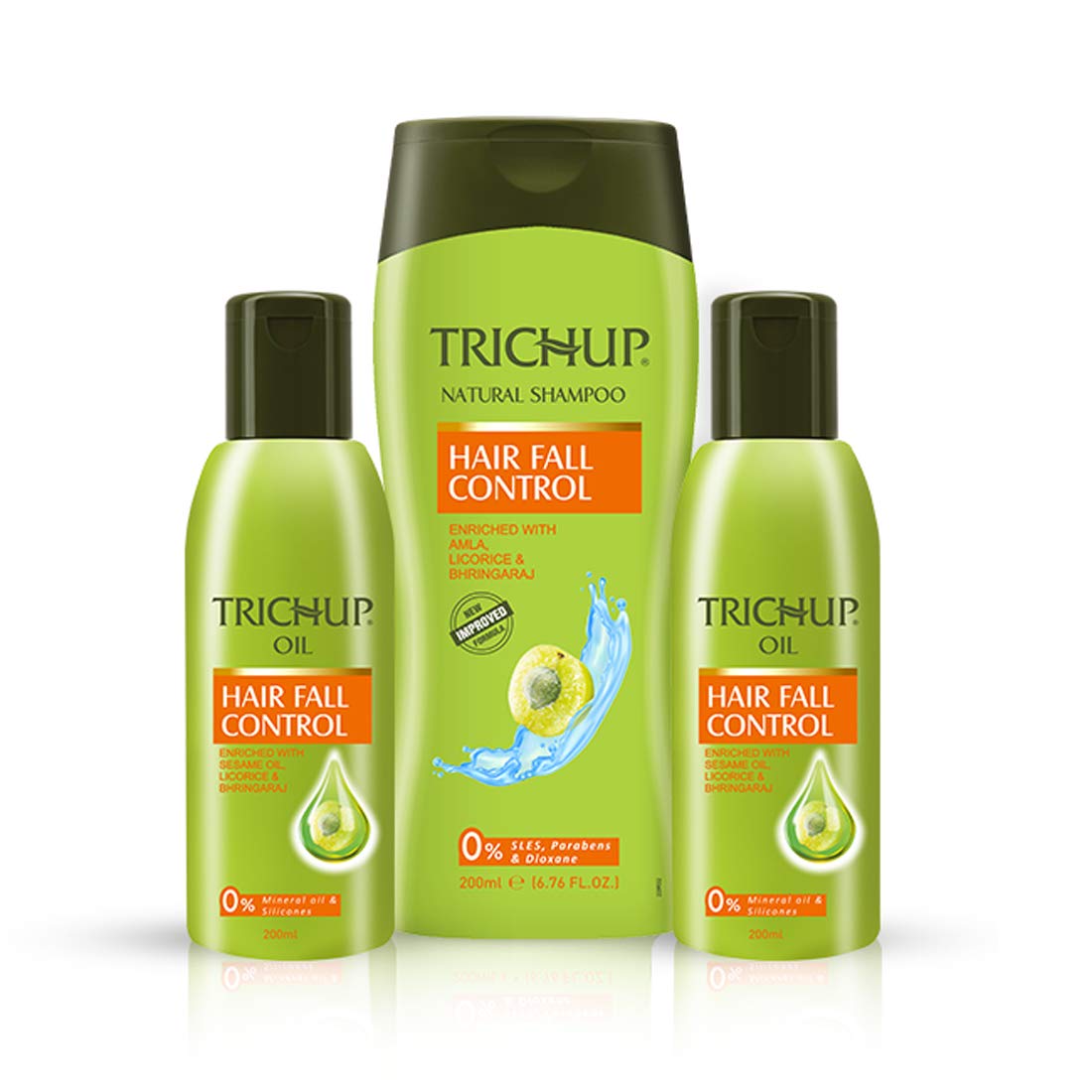 Trichup Hair Fall Control Kit (Hair Fall Control Oil 2 x 200ml, Hair Fall Control Shampoo 200ml) (PACK OF 3)