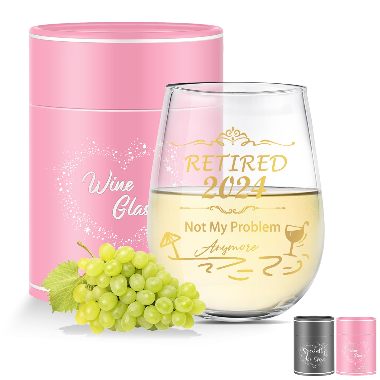 Best Retirement Gifts for Woman Men 2024 Thank You Leaving Gifts Retired Farewell Gifts for Coworkers Colleagues Stemless Wine Glass Cool Retirement Good Luck Gifts Happy Retirement Party Decorations