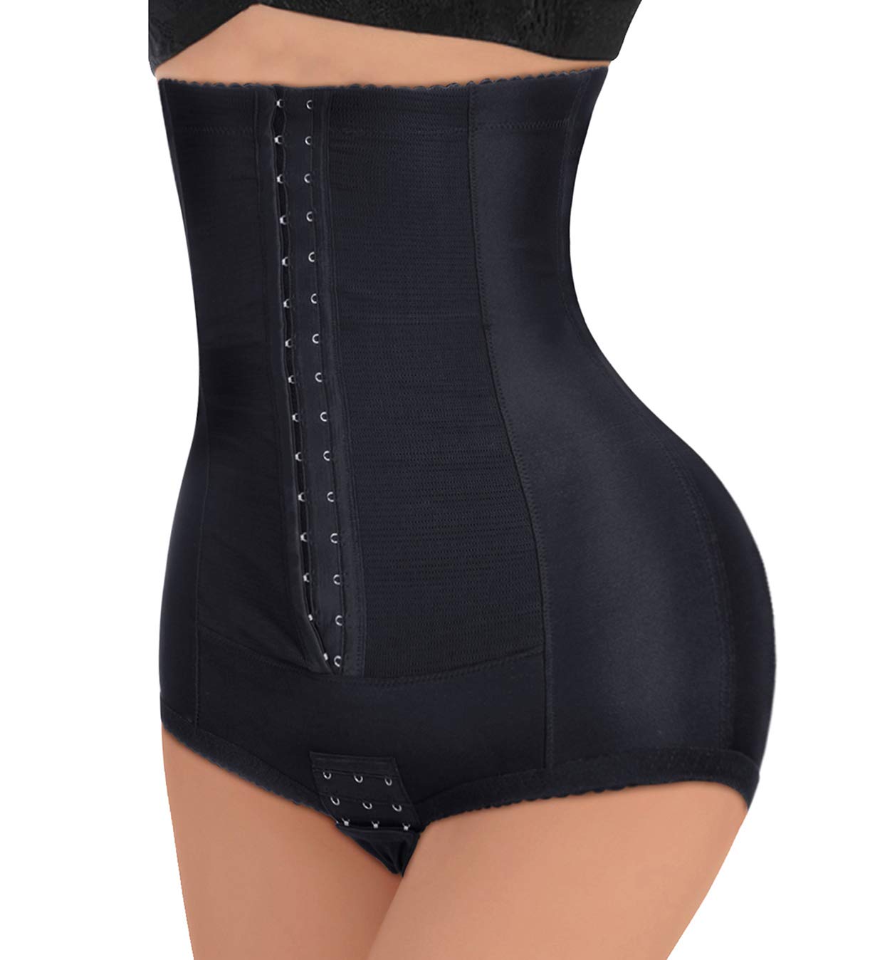 Bafully Postpartum Girdle High Waist Control Panties for Belly Recovery Compression Butt Lifter Slimming Underwear (Black, XL)