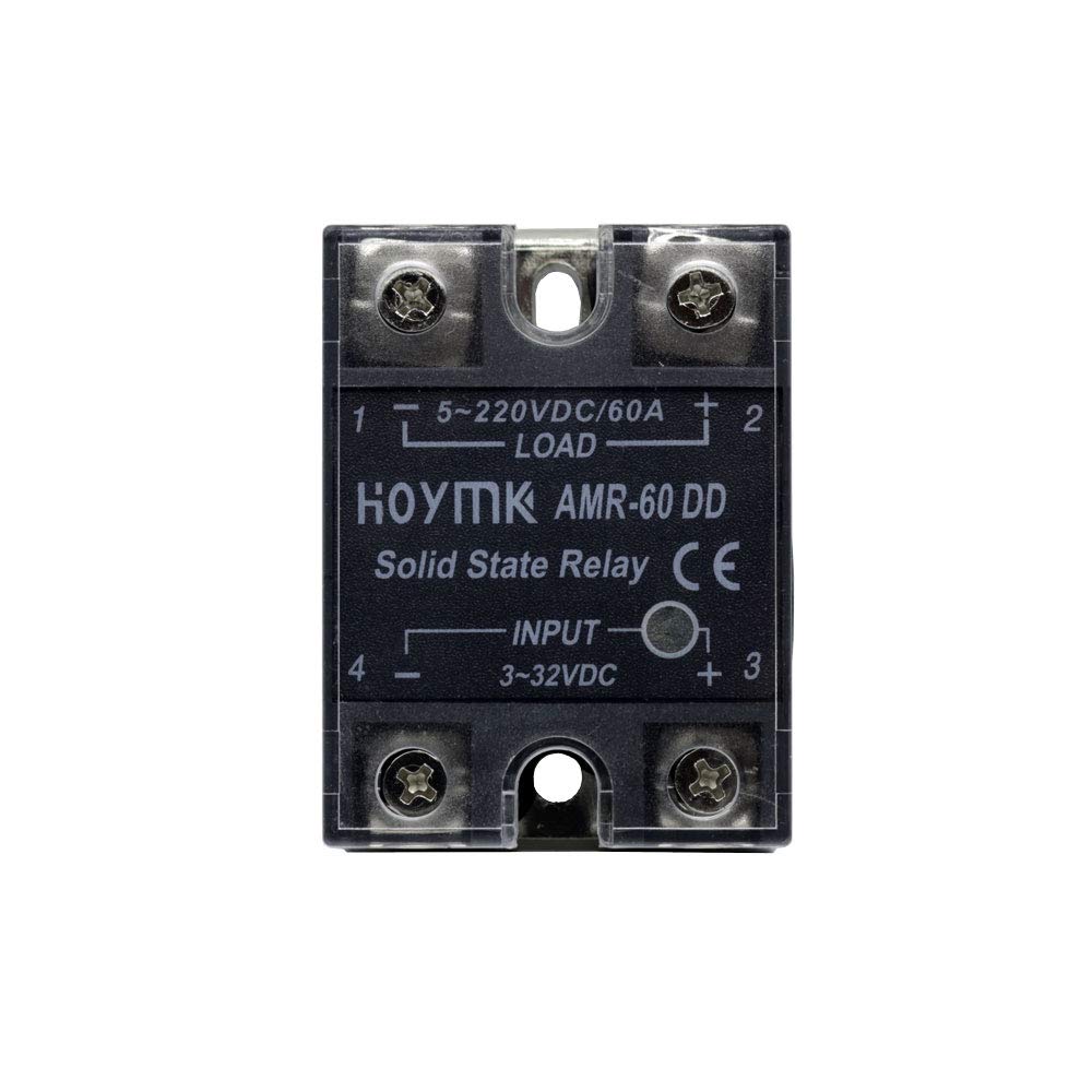 Hoymk DC-DC AMR-10/25/40/50/60/80A/DD Actually 3-32v Dc to 5-220v Dc Amr Single Phase Solid State Relay (AMR-60A)