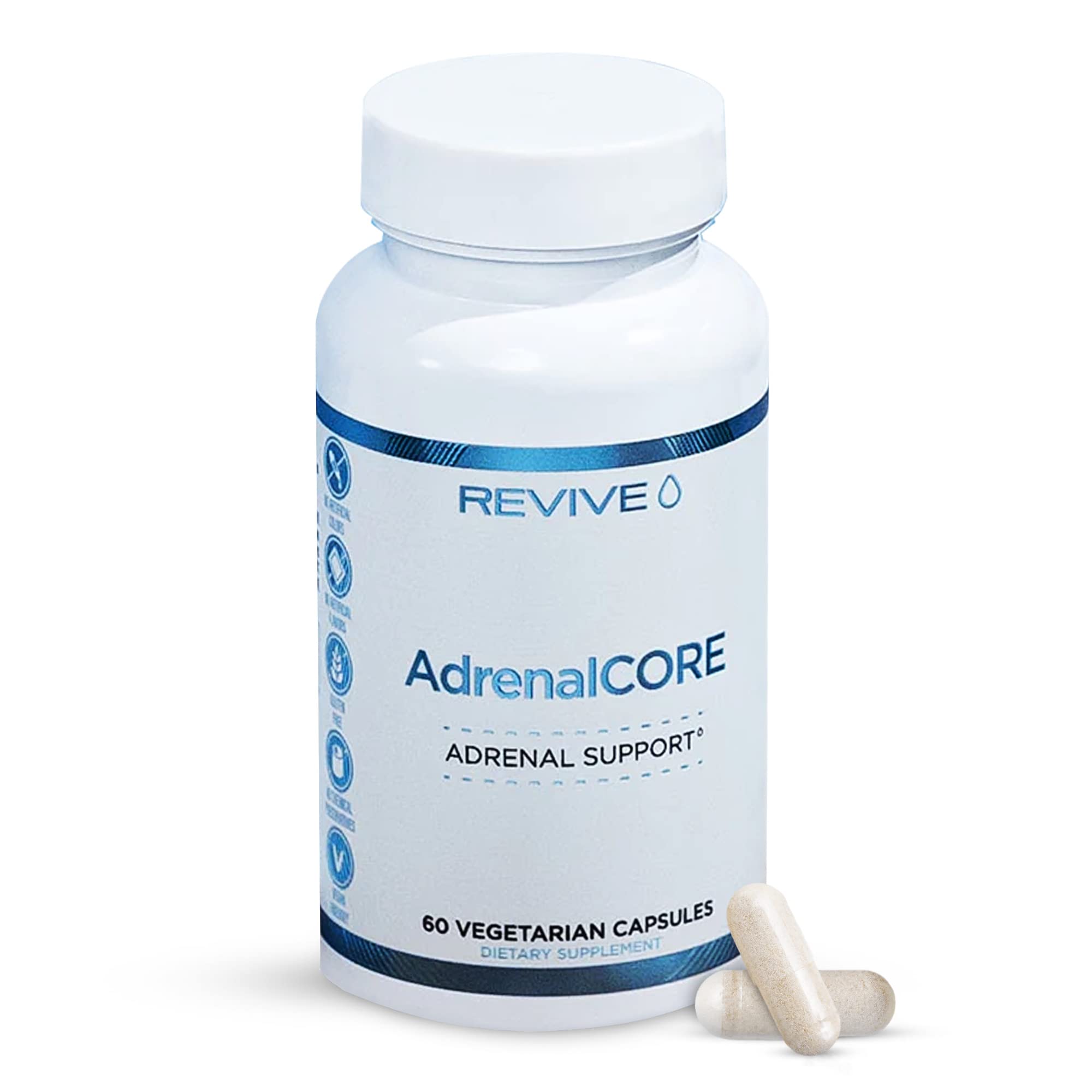 Revive MDAdrenal Support Supplements for Fatigue - Natural Cortisol Manager & Blocker Supplement with Rhodiola Rosea & Ashwagandha Promotes Healthy Energy Levels & Mental Performance - Men & Women