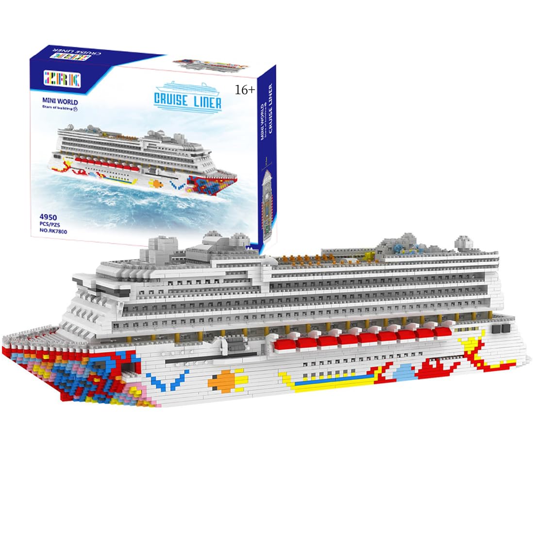 Technic Cruise Ship Building Blocks Set, MOC Boat Dream Cruise Model Bricks Construction Toy Compatible with Lego - 4950 Pieces