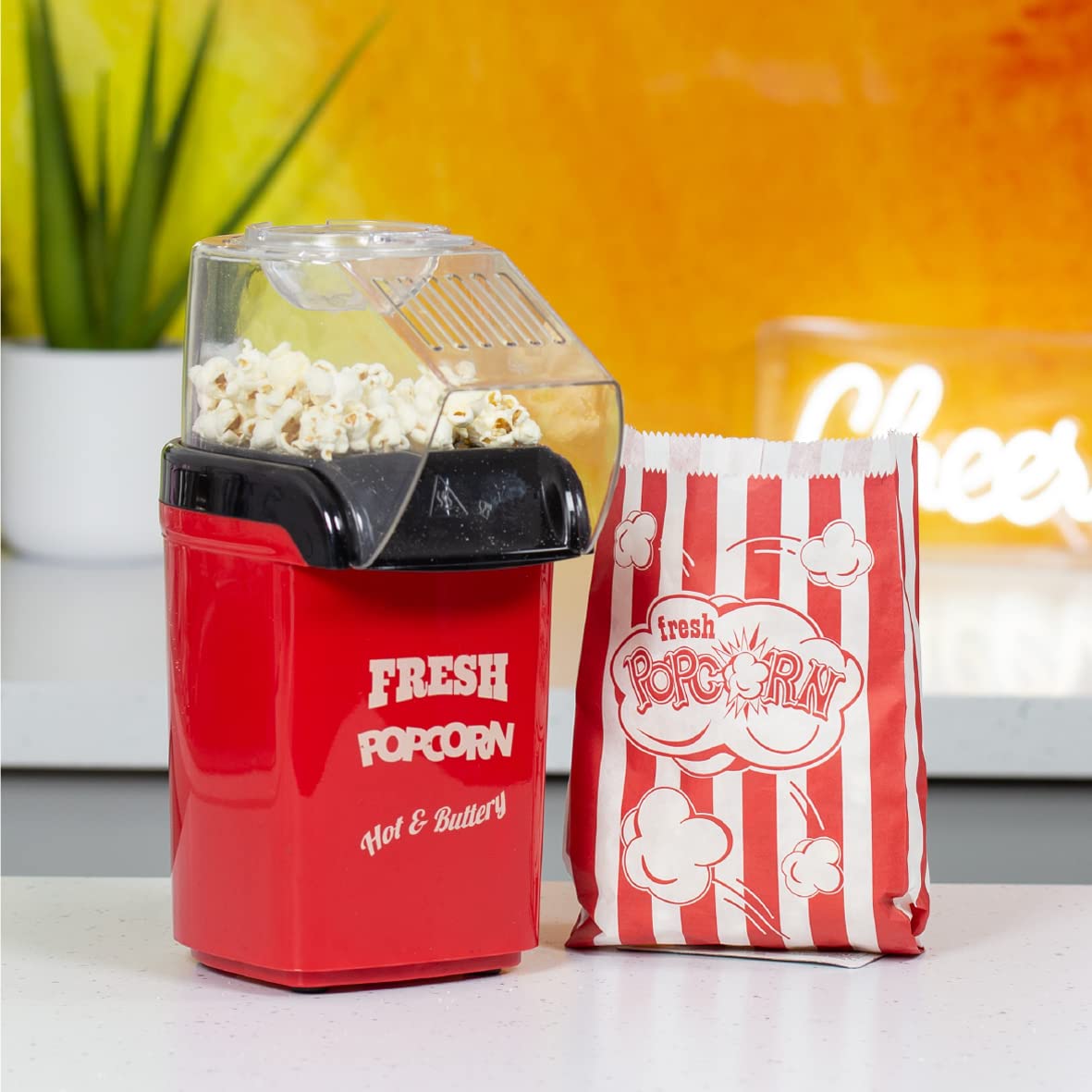 Global Gizmos50900 Fat Free Hot Air Popcorn Maker Machine