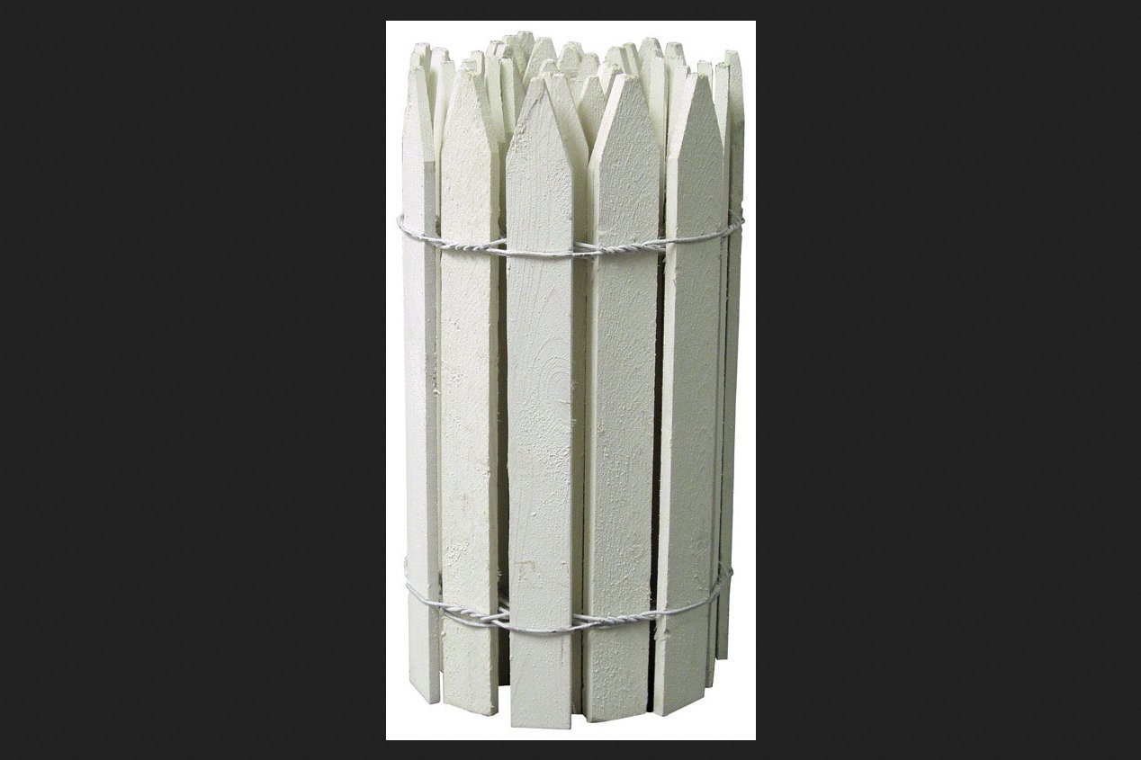 Greenes 144 in. L x 16 in. H Wood White Garden Fence