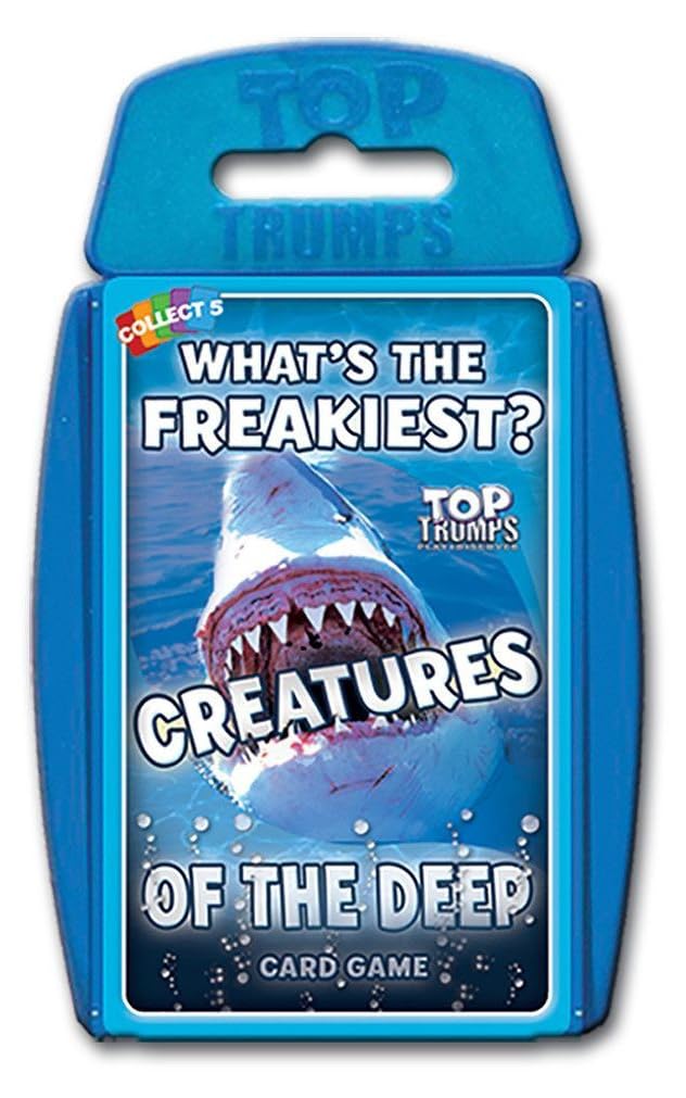 Top TrumpsCreatures of The Deep Classic Card Game, Learn Facts About The Blue Blubber Jellyfish, Octopus and Penguins in This Educational Packed Game, Gift and Toy for Boys and Girls Aged 6 Plus