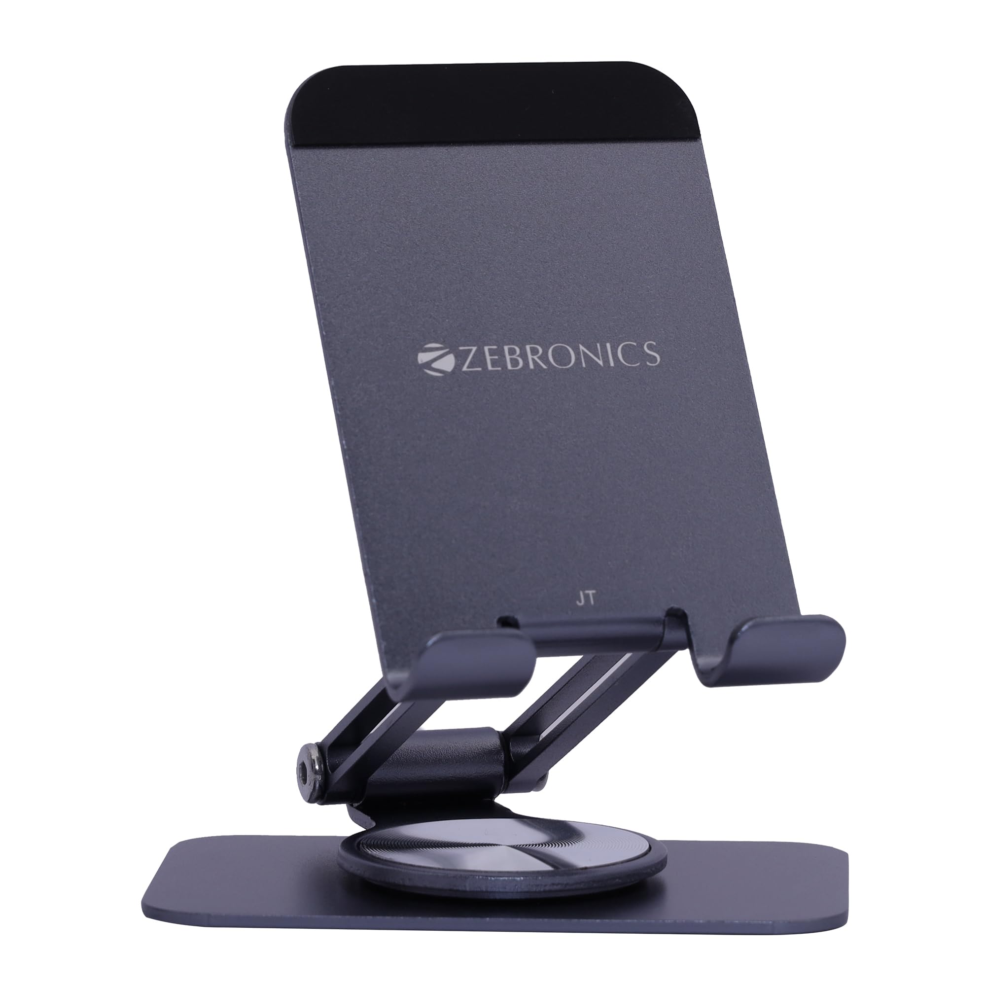 Newly Launched ZEBRONICS MTS150 Foldable Mobile Holder with 360° Fidget Rotation, Foldable design,Multi Angle adjustment, Anti-skid base,Anti Skid Resting Pad,180° Stepless Tilt Adjustments (Gun Grey)